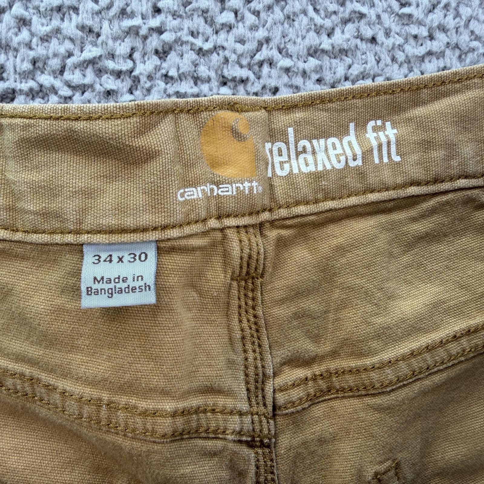 Carhartt Carhartt Relaxed Fit Work Pants Mens 34x30 Tan Duck Canvas Size US 34 / EU 50 - 5 Thumbnail