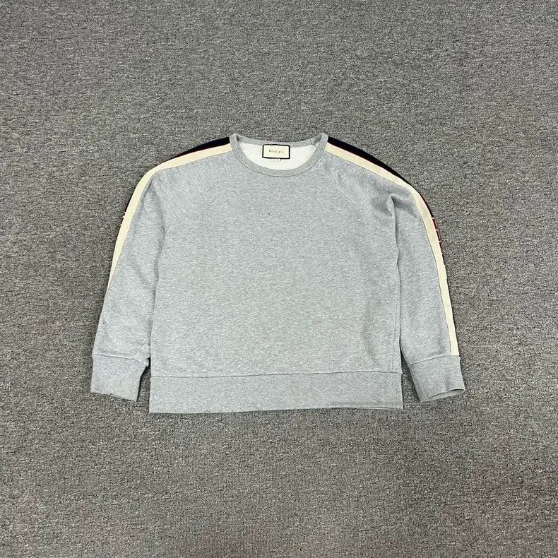 Gucci Gucci String Logo Gray Round-neck Sweatshirt Size US M / EU 48-50 / 2 - 1 Thumbnail