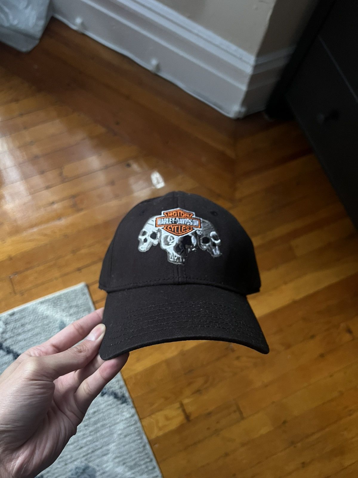 Harley Davidson Harley Davidson Triple Skull Hat Size ONE SIZE - 1 Thumbnail