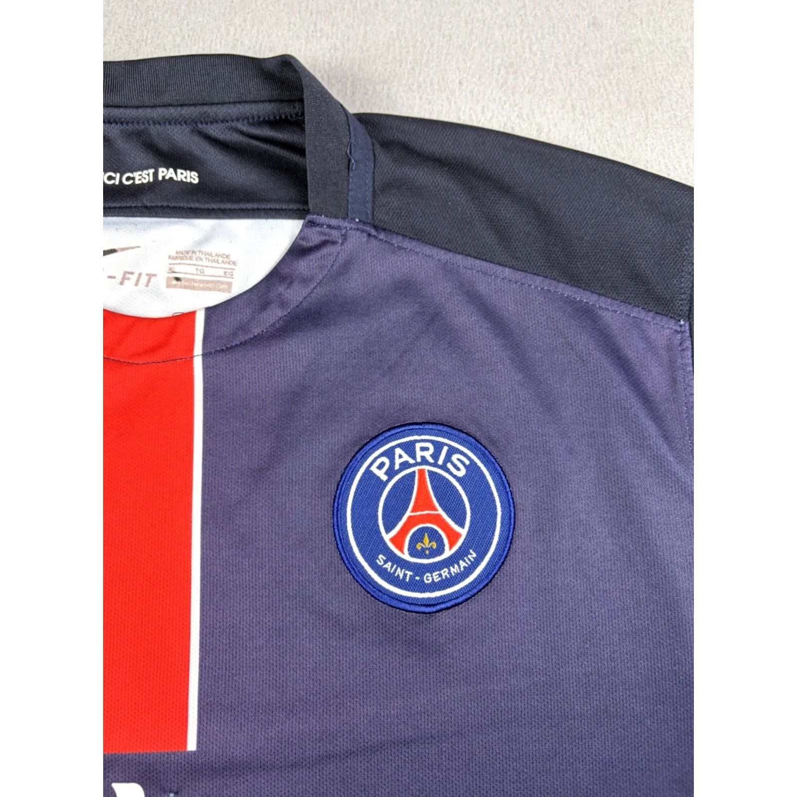 Nike Nike Paris Saint-Germain PSG Soccer Jersey XL Men T-Shirt Blue 2014 2015 Home Football Kit Size US XL / EU 56 / 4 - 3 Thumbnail
