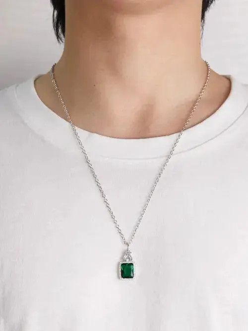 Jewelry × Vintage Retro Punk Necklace Rhinestone Pendant Size ONE SIZE - 1 Thumbnail