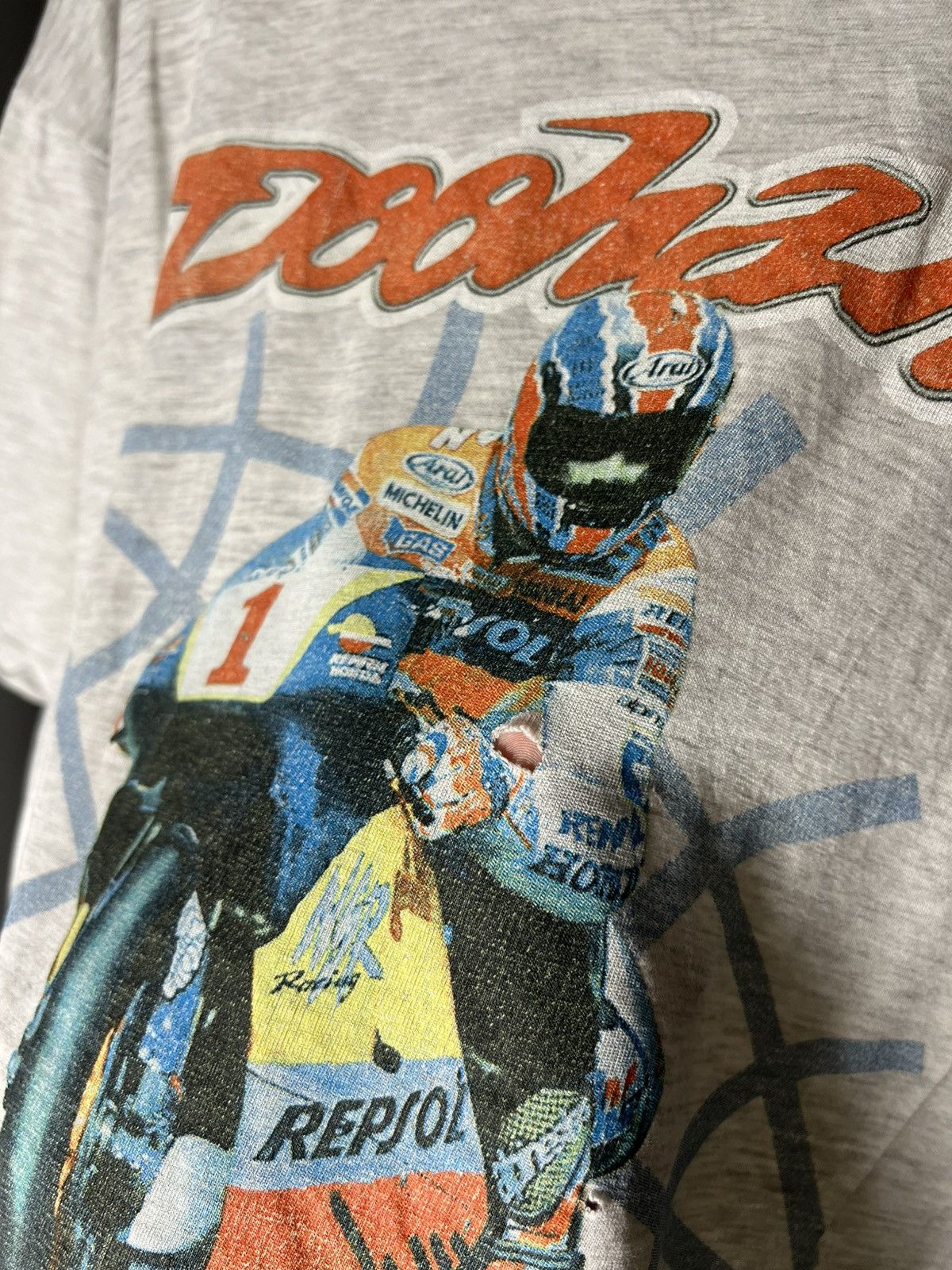 NASCAR VINTAGE MICK DOOHAN HONDA MOTORCYCLE RACING RETRO Y2K 90s Size US XL / EU 56 / 4 - 10 Thumbnail
