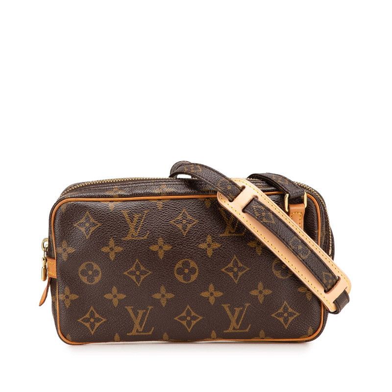 Louis Vuitton Louis Vuitton Louis Vuitton Pochette Marli Bandouliere Monogram Shoulder Bag Canvas Crossbody Bag M51828 Size ONE SIZE - 1 Thumbnail