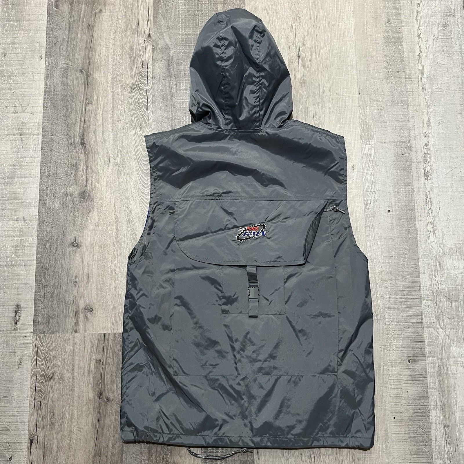 Lee VTG Lee Pipes BMX Sleeveless 90s Y2K Hooded Windbreaker Vest Size US S / EU 44-46 / 1 - 2 Thumbnail