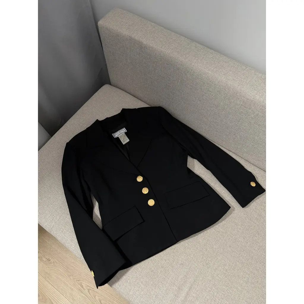 Yves Saint Laurent Yves Saint Laurent Vintage Black Skirt Suit Set Size FR42 Size 30" / US 8 / IT 44 - 3 Thumbnail