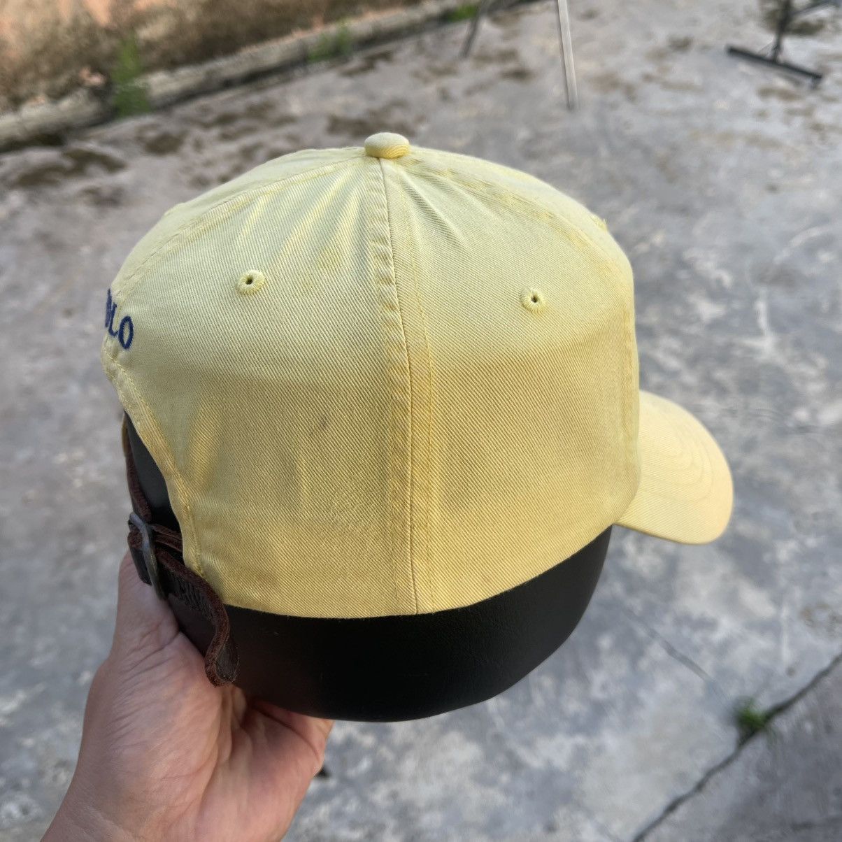 Polo Ralph Lauren Vintage 90s Polo by Ralph Lauren Cap - Cream/Yellow Size ONE SIZE - 8 Thumbnail