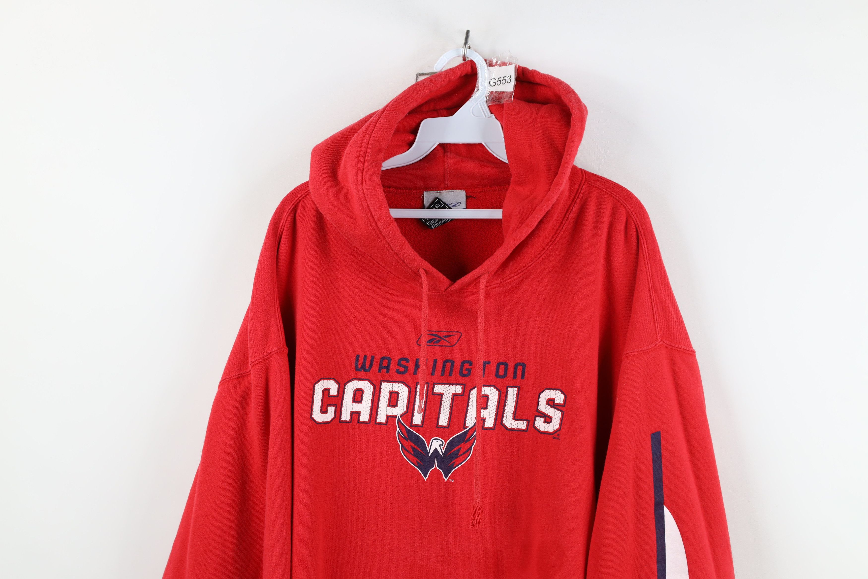 Reebok Vintage Reebok Washington Capitals Hockey Hoodie Sweatshirt Size US XXL / EU 58 / 5 - 2 Thumbnail
