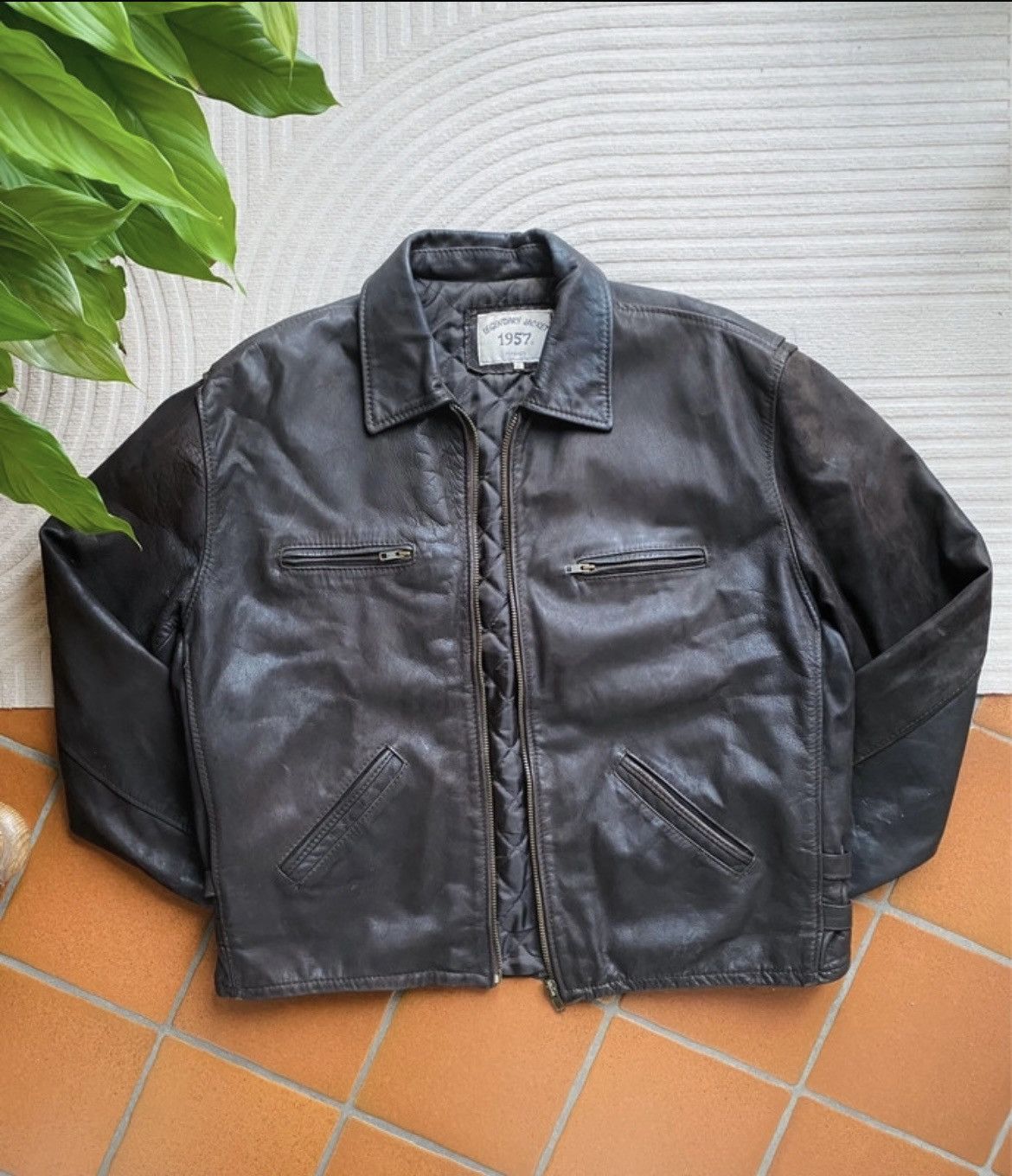 Vintage Vintage Leather Jacket XL Size US XL / EU 56 / 4 - 1 Thumbnail