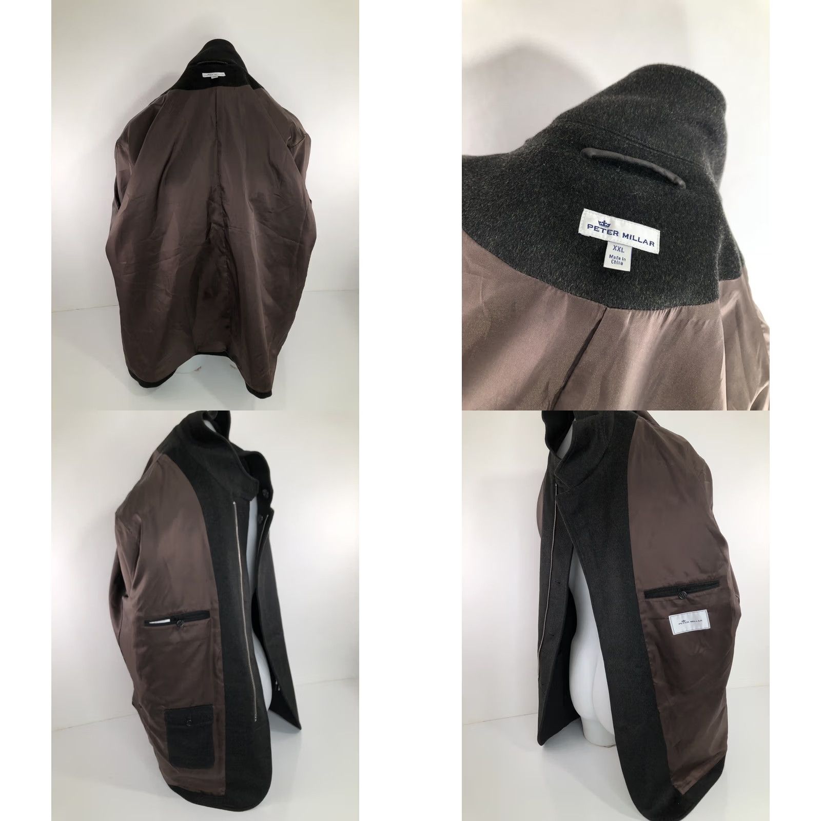 Peter Millar PETER MILLAR - CASHMERE BLEND - XXL Full Zip Jacket - MINT - Jacket - Men - 2XL - Charcoal / Greenish Blend - Full Zip Size US XXL / EU 58 / 5 - 8 Thumbnail
