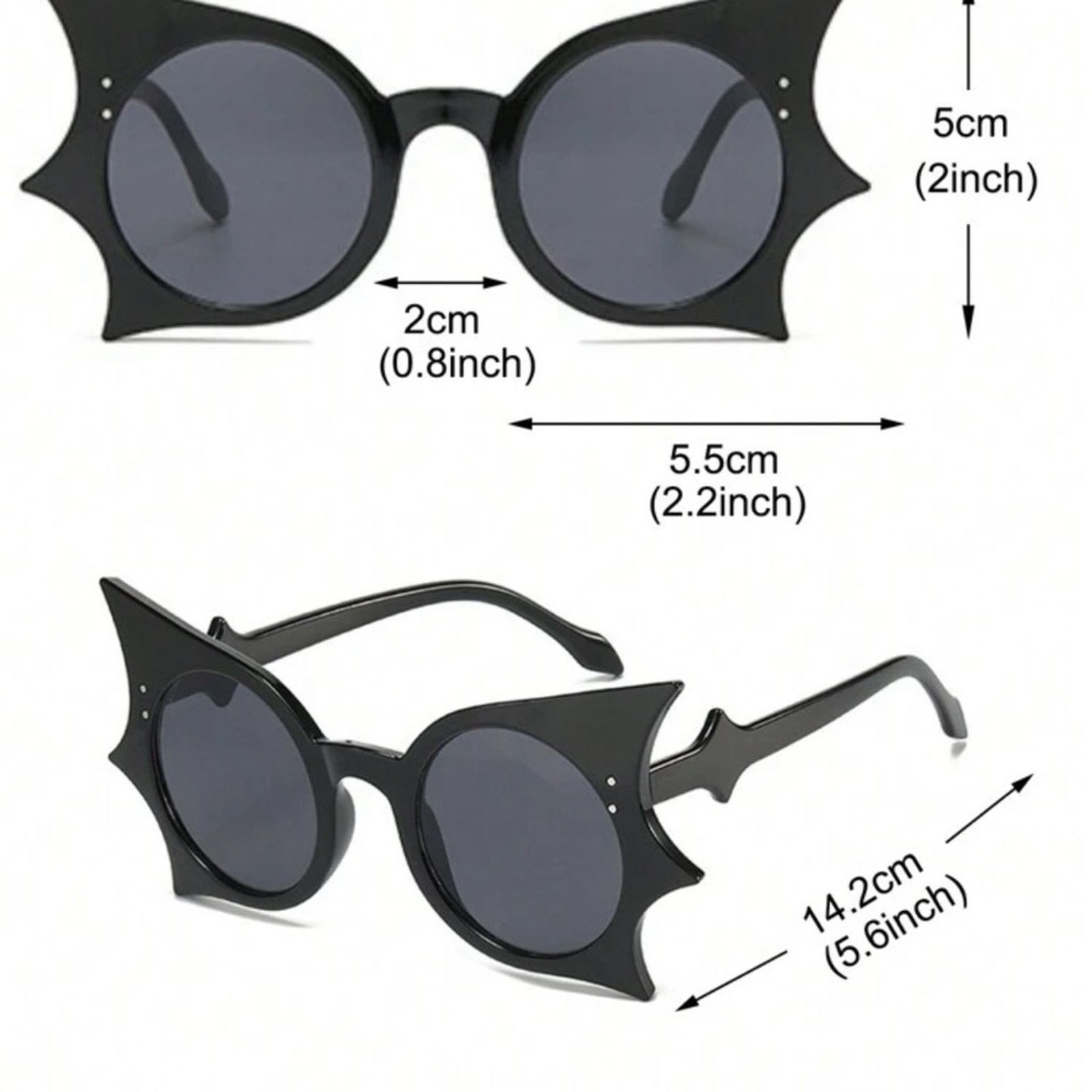 Other Spiderweb Bat Black Sunglasses Retro Pinup Goth Darkfem Size ONE SIZE - 5 Thumbnail