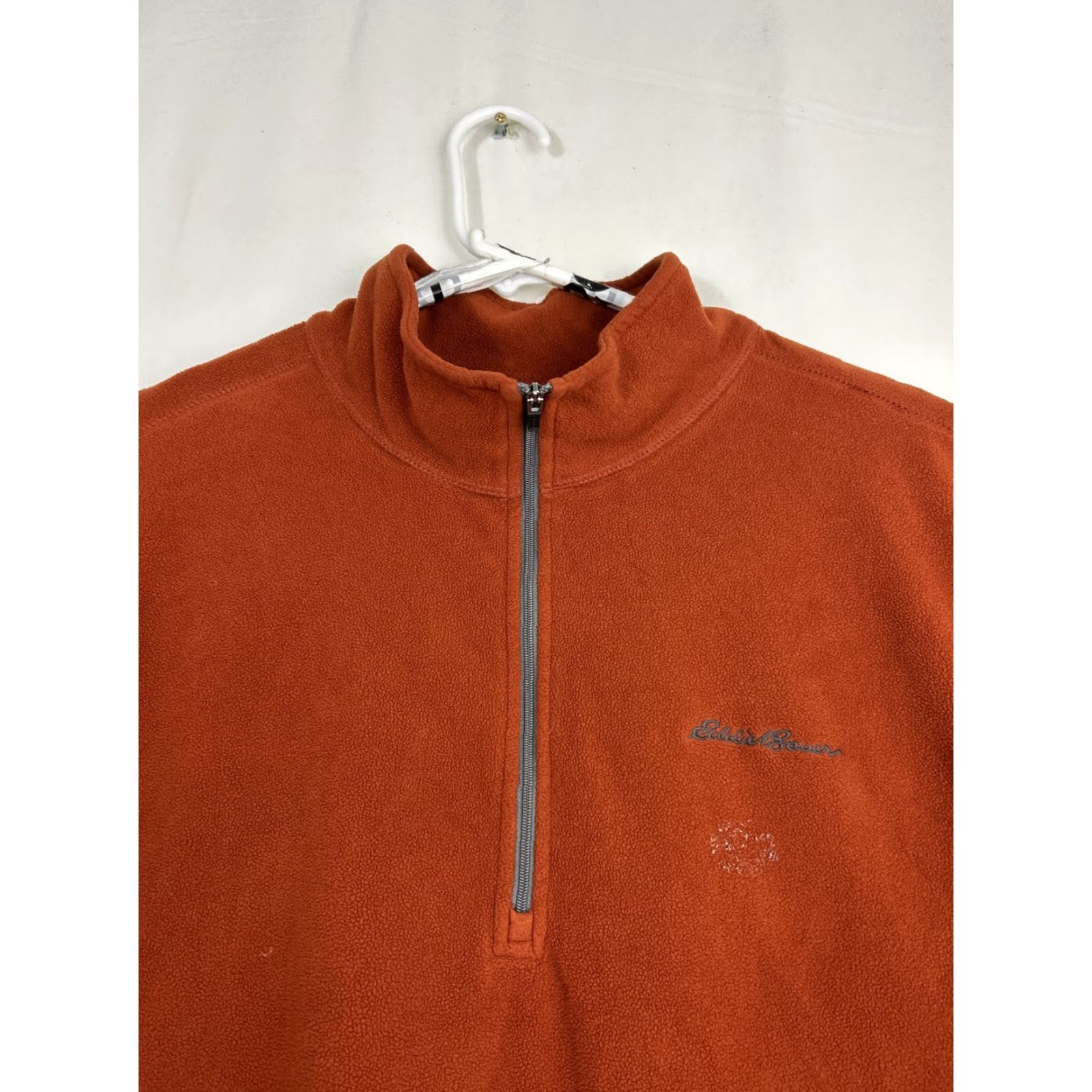 Eddie Bauer Eddie Bauer Mens XL Burnt Orange Fleece 1/4 Zip Up Jacket Size US XL / EU 56 / 4 - 5 Thumbnail