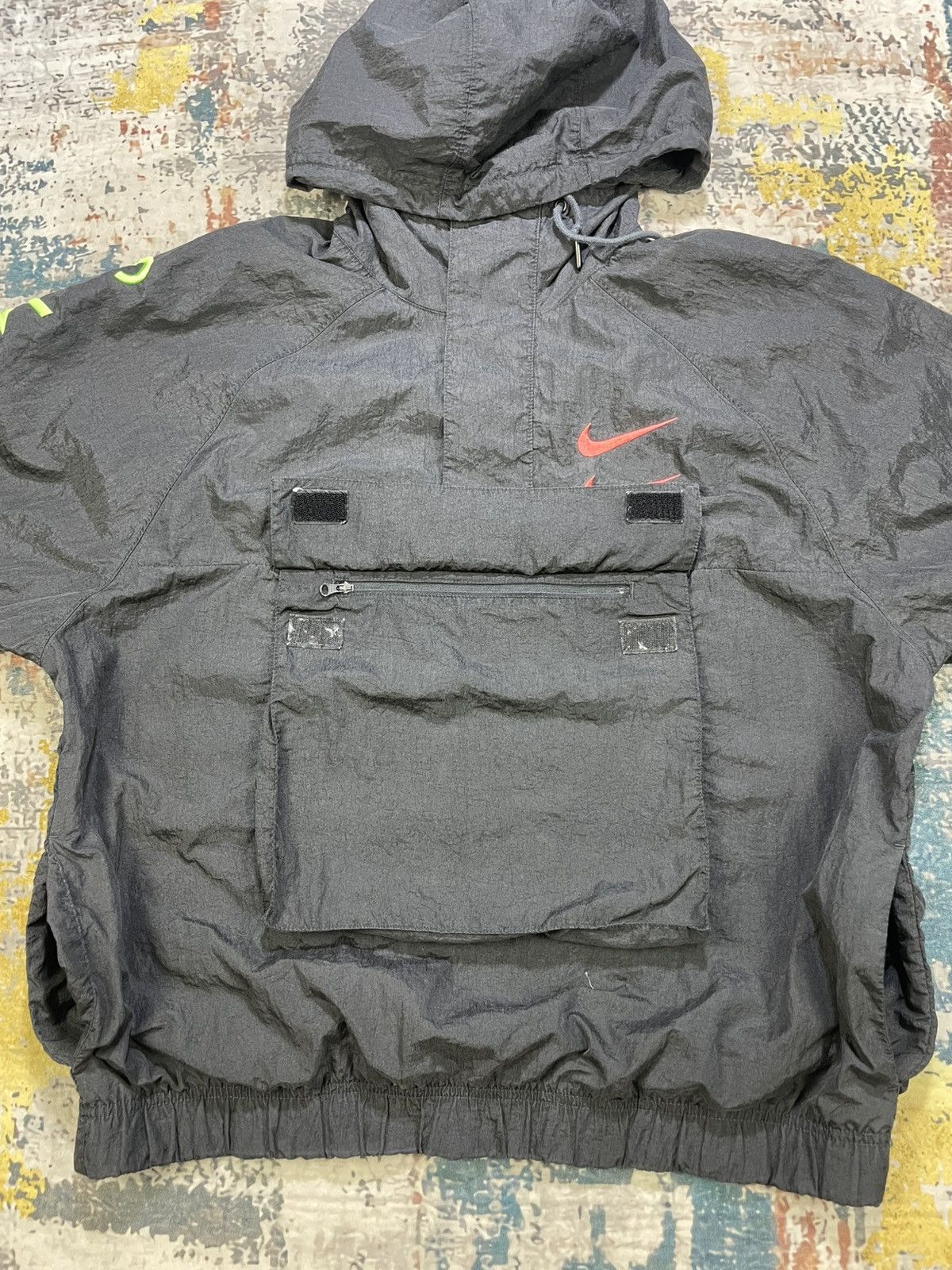 Nike Nike Double Swoosh Half Zip Pullover Anorak Size US XL / EU 56 / 4 - 3 Thumbnail