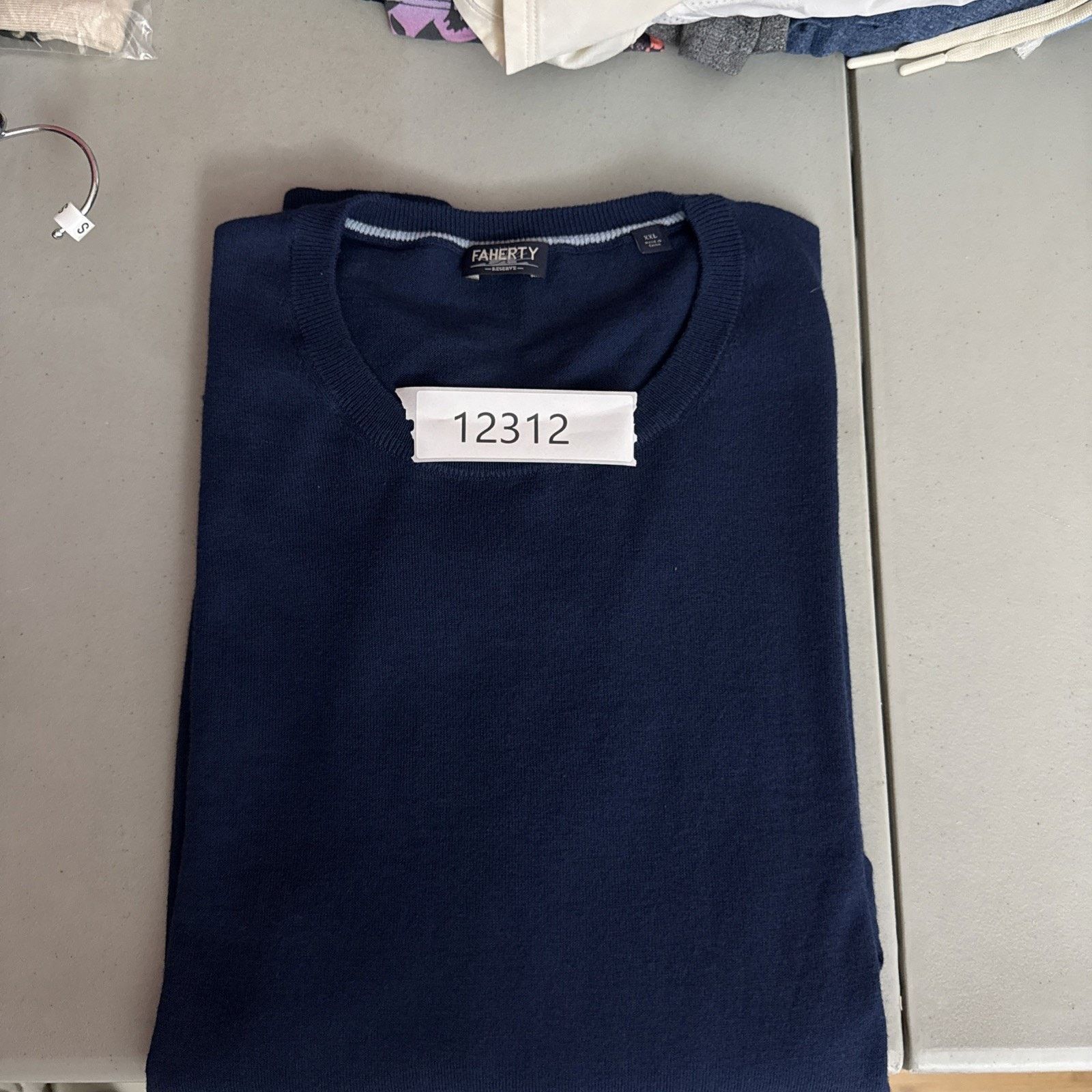 Faherty Faherty Reserve Sweater Mens XXL Navy Blue Crewneck Cotton Size US XXL / EU 58 / 5 - 7 Thumbnail