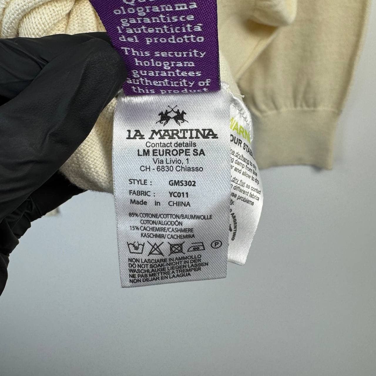 La Martina La Martina Half Zip Cashmere #2 Blend Cream Pullover XL Size US XL / EU 56 / 4 - 8 Thumbnail