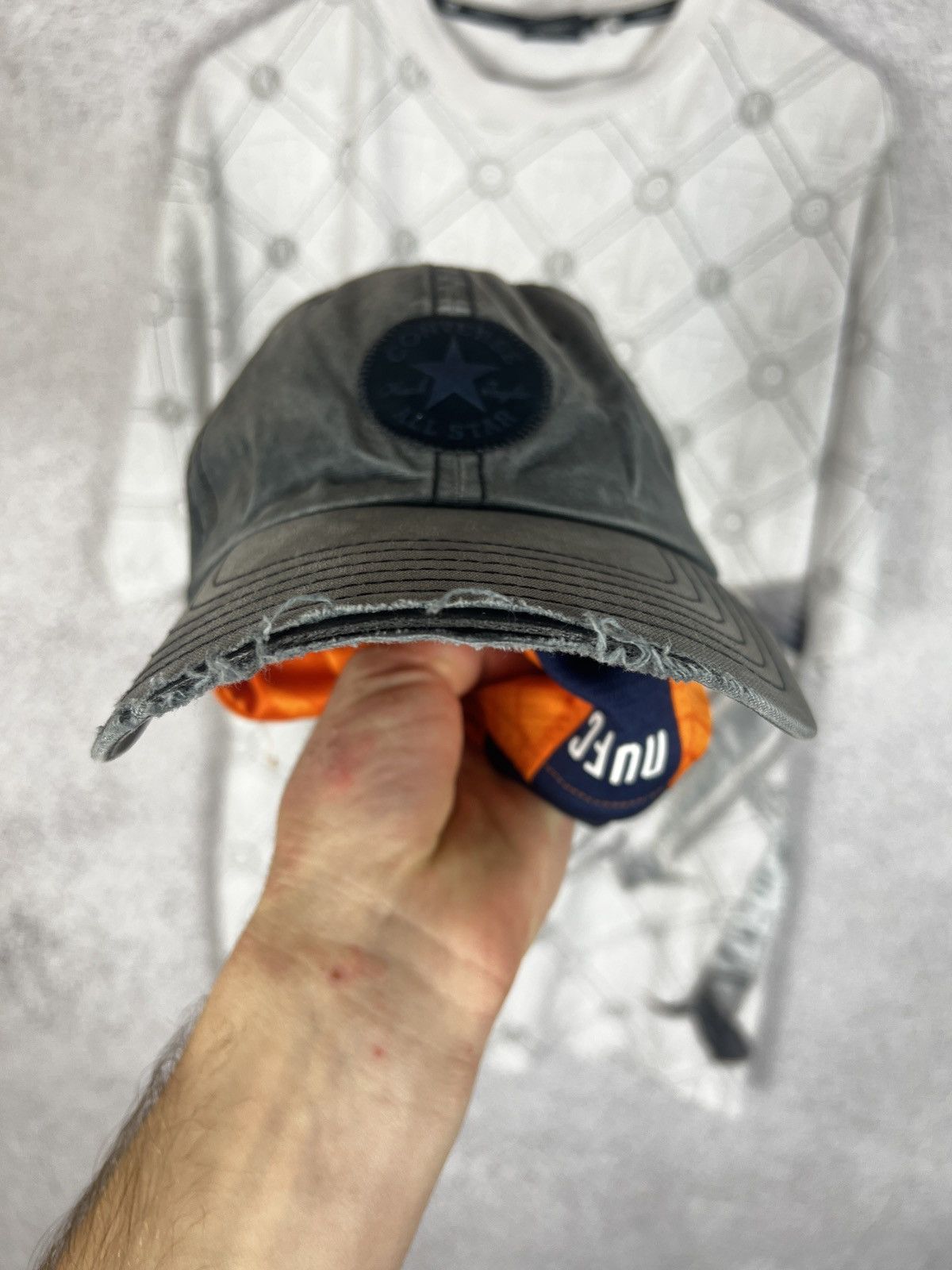 Converse Vintage Converse All Star Distressed Trashed Cap Hat Size ONE SIZE - 4 Thumbnail