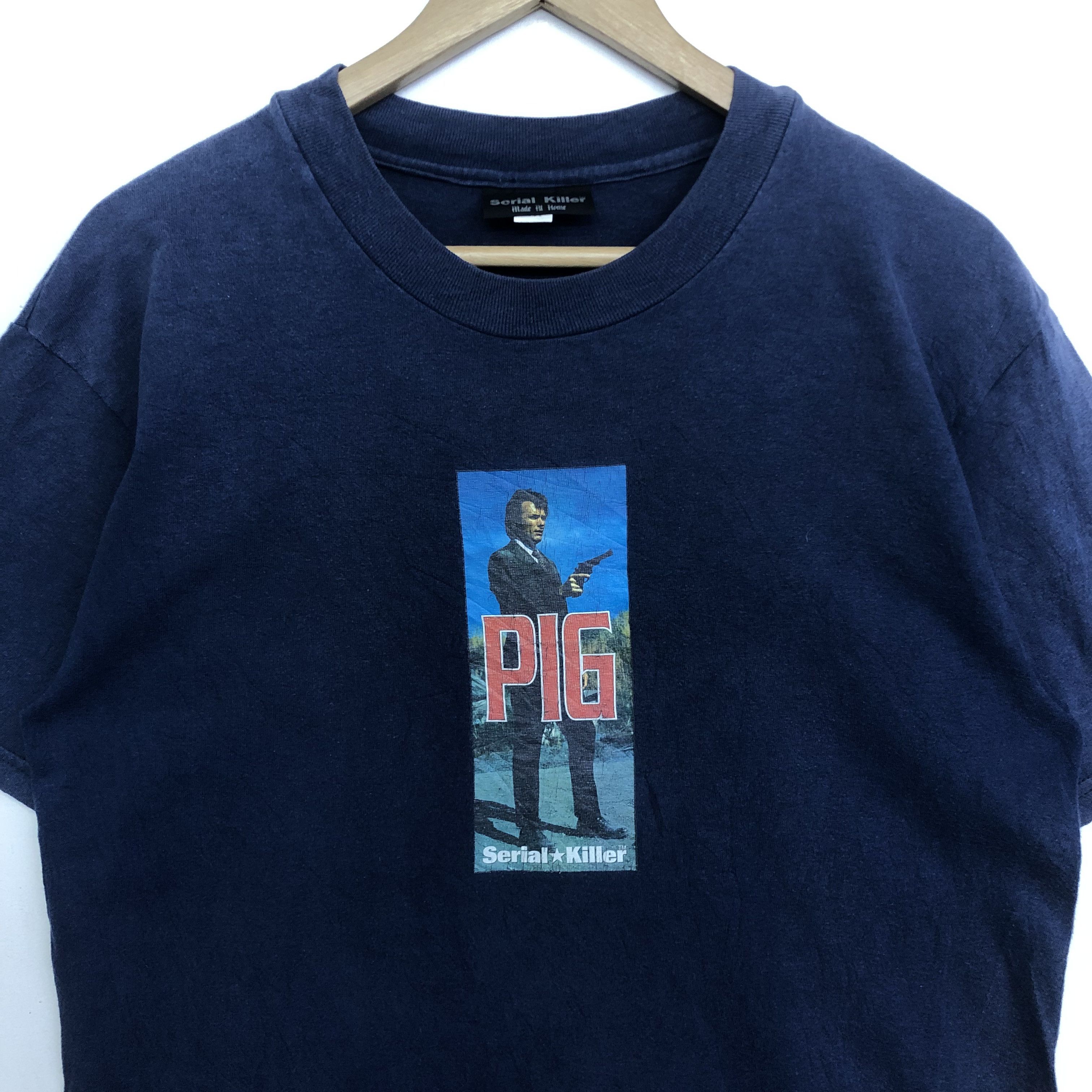 Vintage SERIAL KILLER PIG VINTAGE MOVIE TSHIRT Size US M / EU 48-50 / 2 - 2 Thumbnail