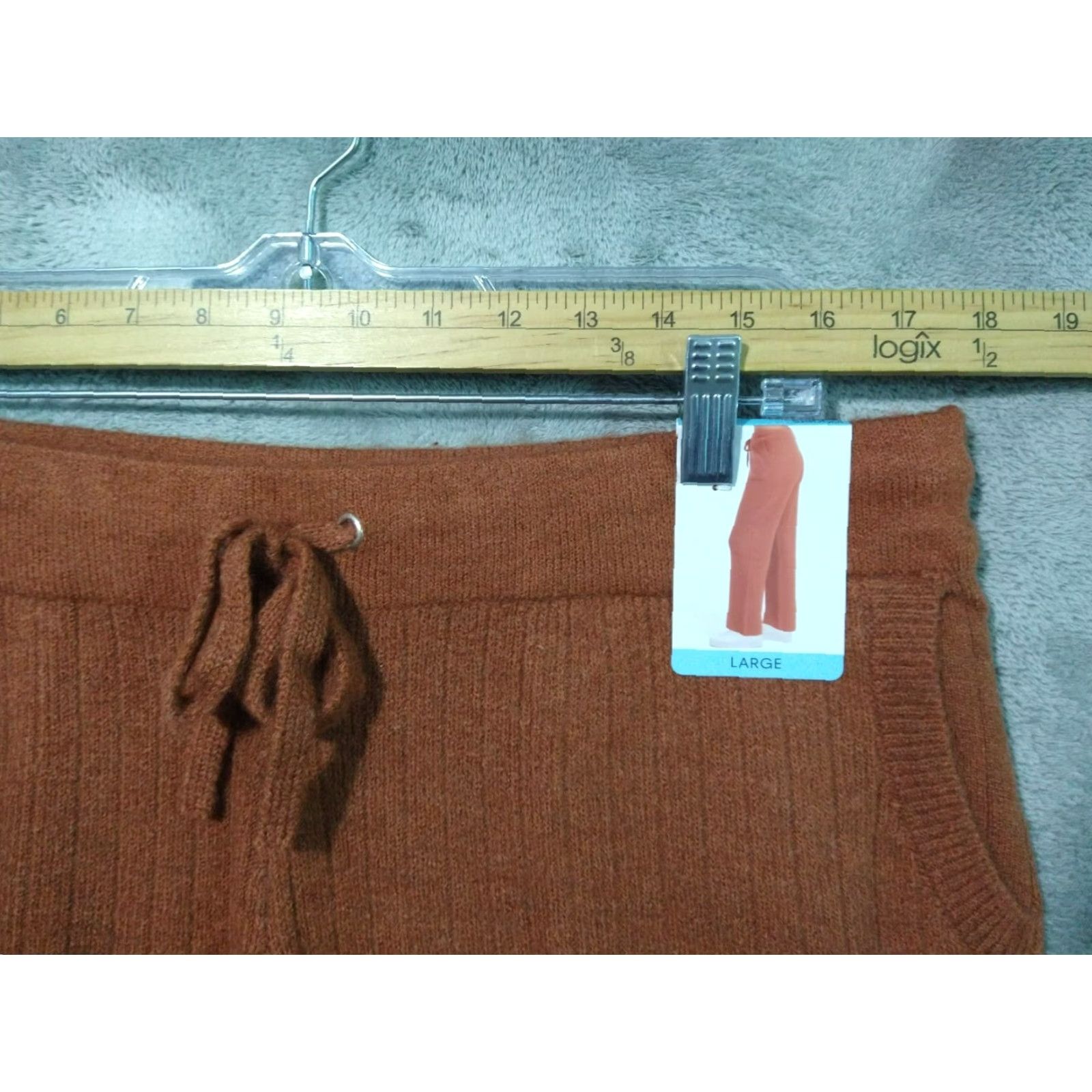 DKNY DKNY Joggers Pants Womens Large Brown Toffee Cashmere Blend Comfort Stretch Size 36" / US 14 / IT 50 - 3 Thumbnail
