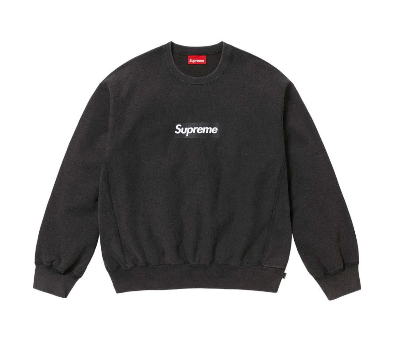 Streetwear × Supreme SS25 Supreme Washed Box Logo Crewneck