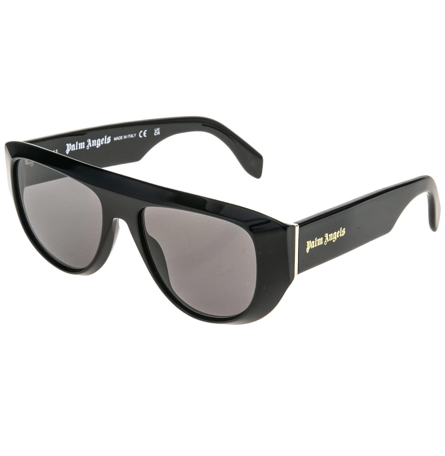 Palm Angels PALM ANGELS PERI105 105 JOSHUA Black Unisex Sunglass Size ONE SIZE - 7 Thumbnail