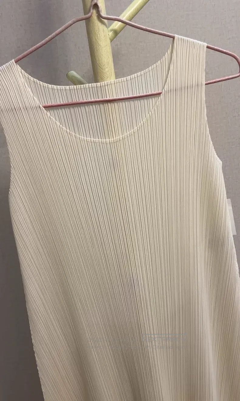Issey Miyake Issey Miyake Off-white Dress Size L / US 10 / IT 46 - 4 Thumbnail