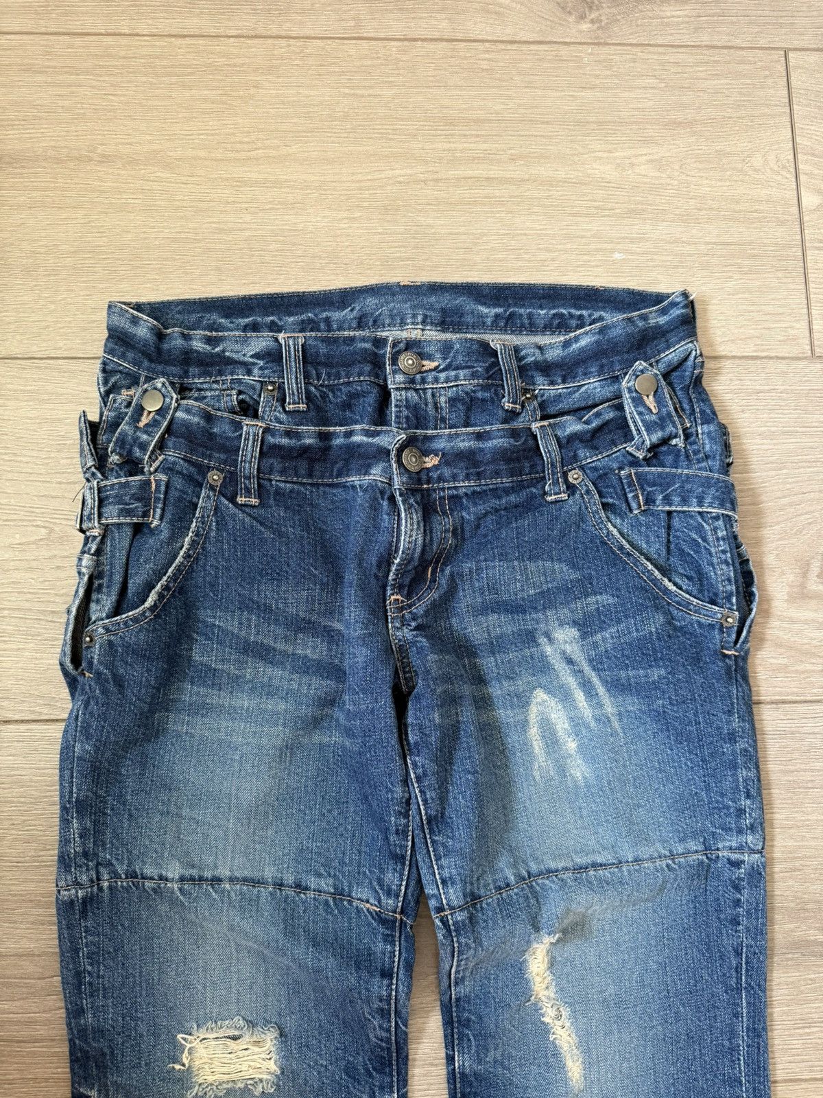 PPFM PPFM Punk Real Double Waist Ripped Unique Design Size US 32 / EU 48 - 2 Thumbnail