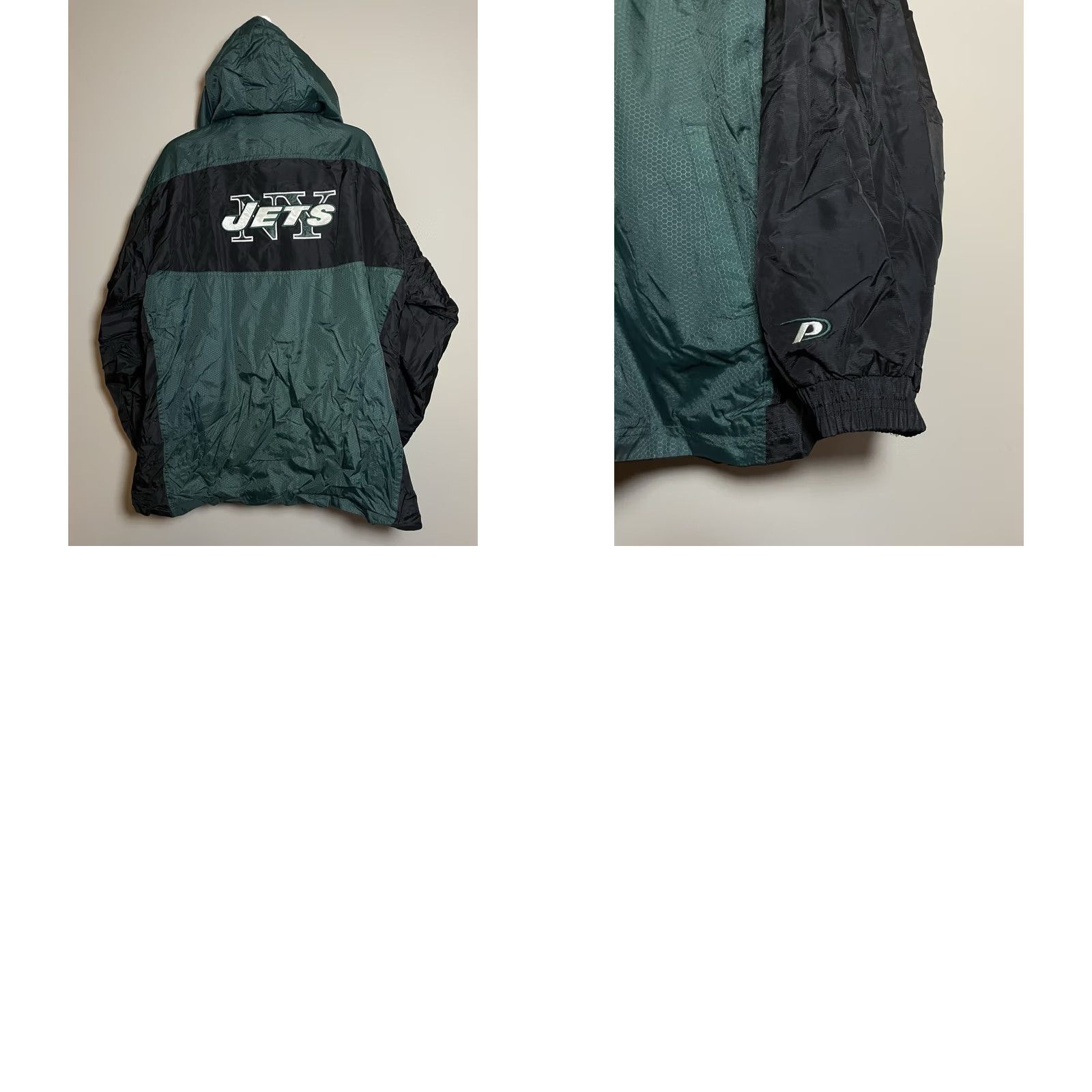 Pro Player Vintage 90s NFL New York Jets Double Jacket Puffer Fleece Lined Size L Green E564 Size US L / EU 52-54 / 3 - 8 Thumbnail