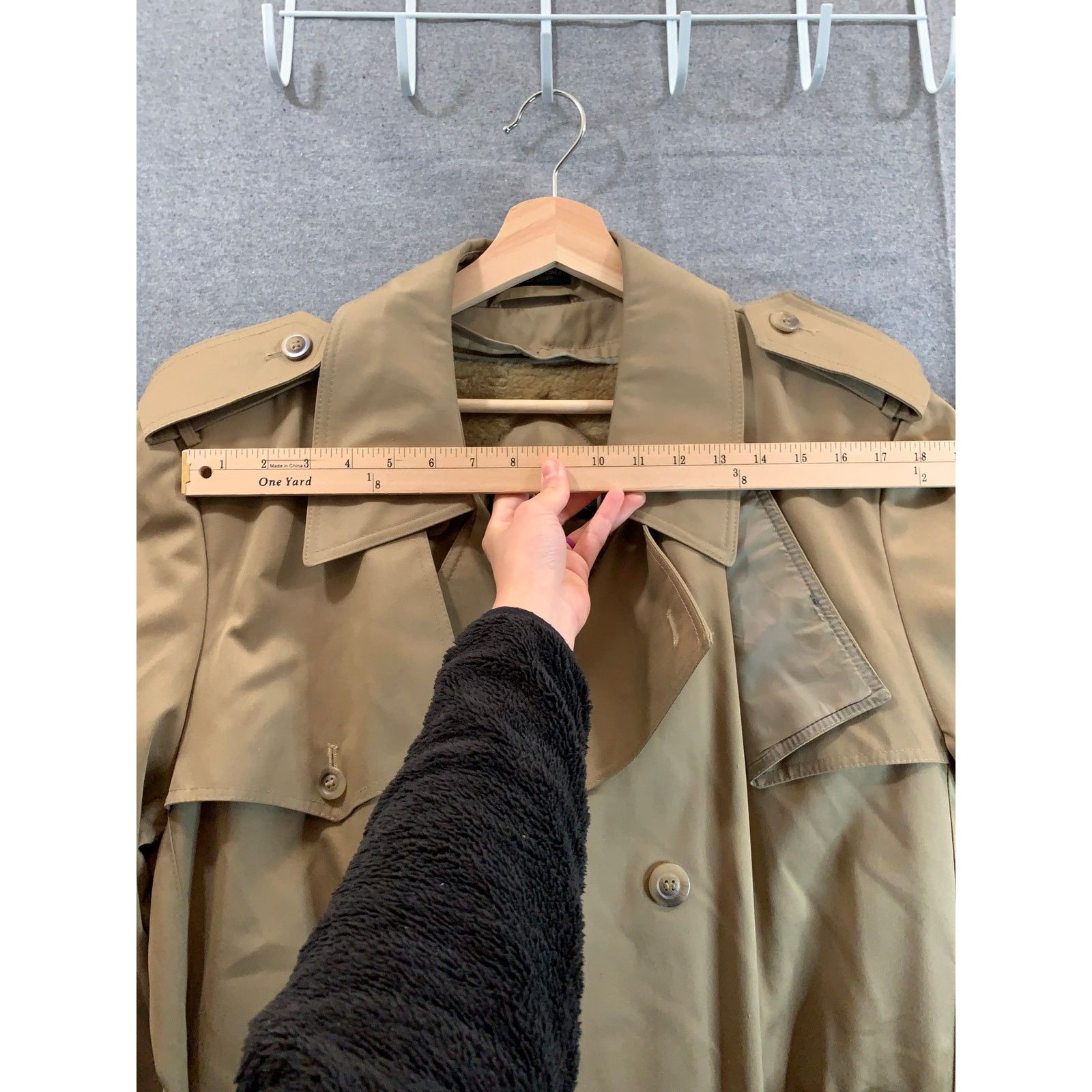 Leather Park Wilshire Trench Coat Womens Size 44L Khaki Size L / US 10 / IT 46 - 5 Thumbnail