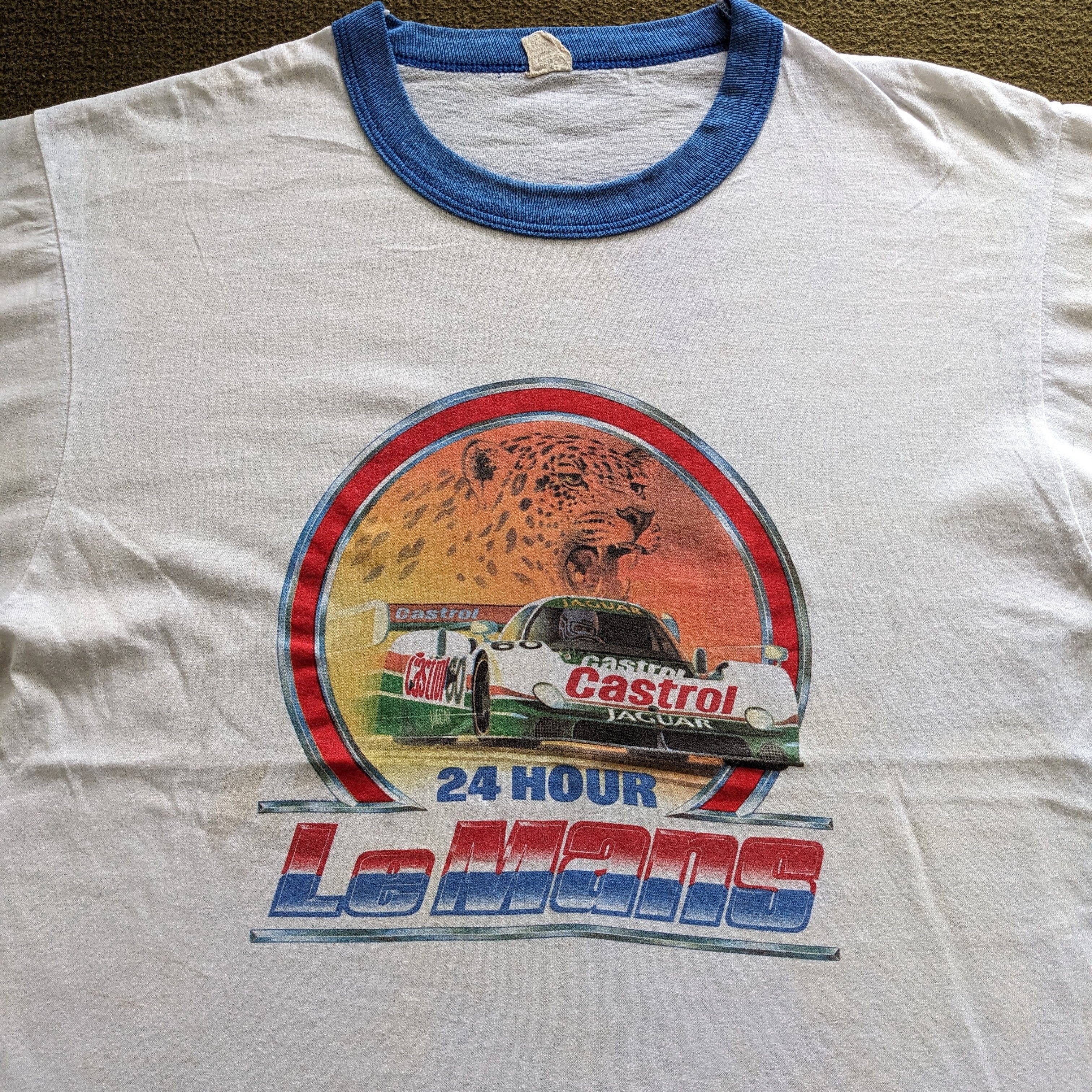 Vintage Vintage 90's CASTROL 24 Hour Le Mans Racing T-shirt Size US M / EU 48-50 / 2 - 2 Thumbnail
