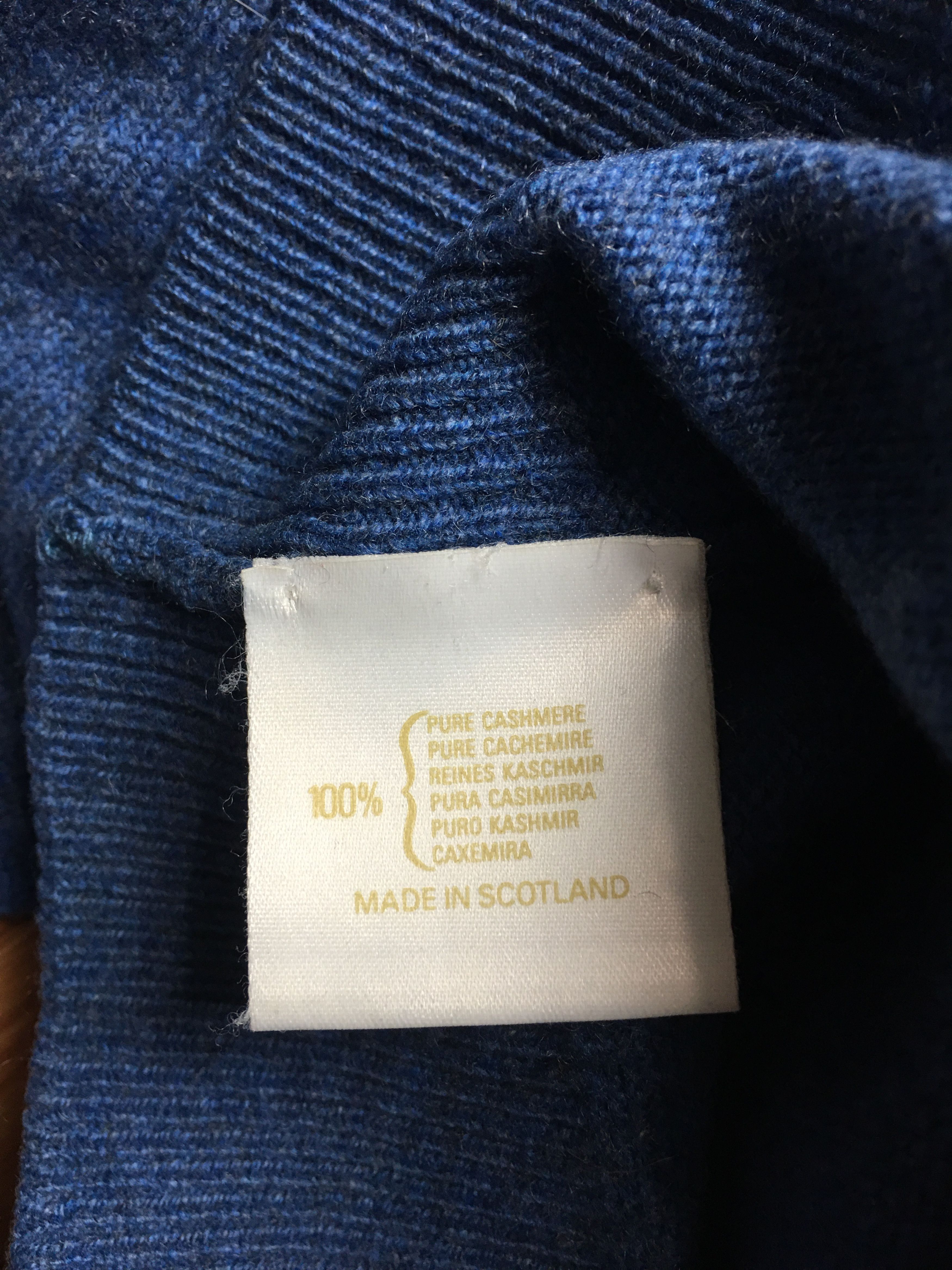 Pringle Of Scotland Pringle of Scotland Cashmere Blue Jumper Sweater Size 102cm Size US M / EU 48-50 / 2 - 8 Thumbnail
