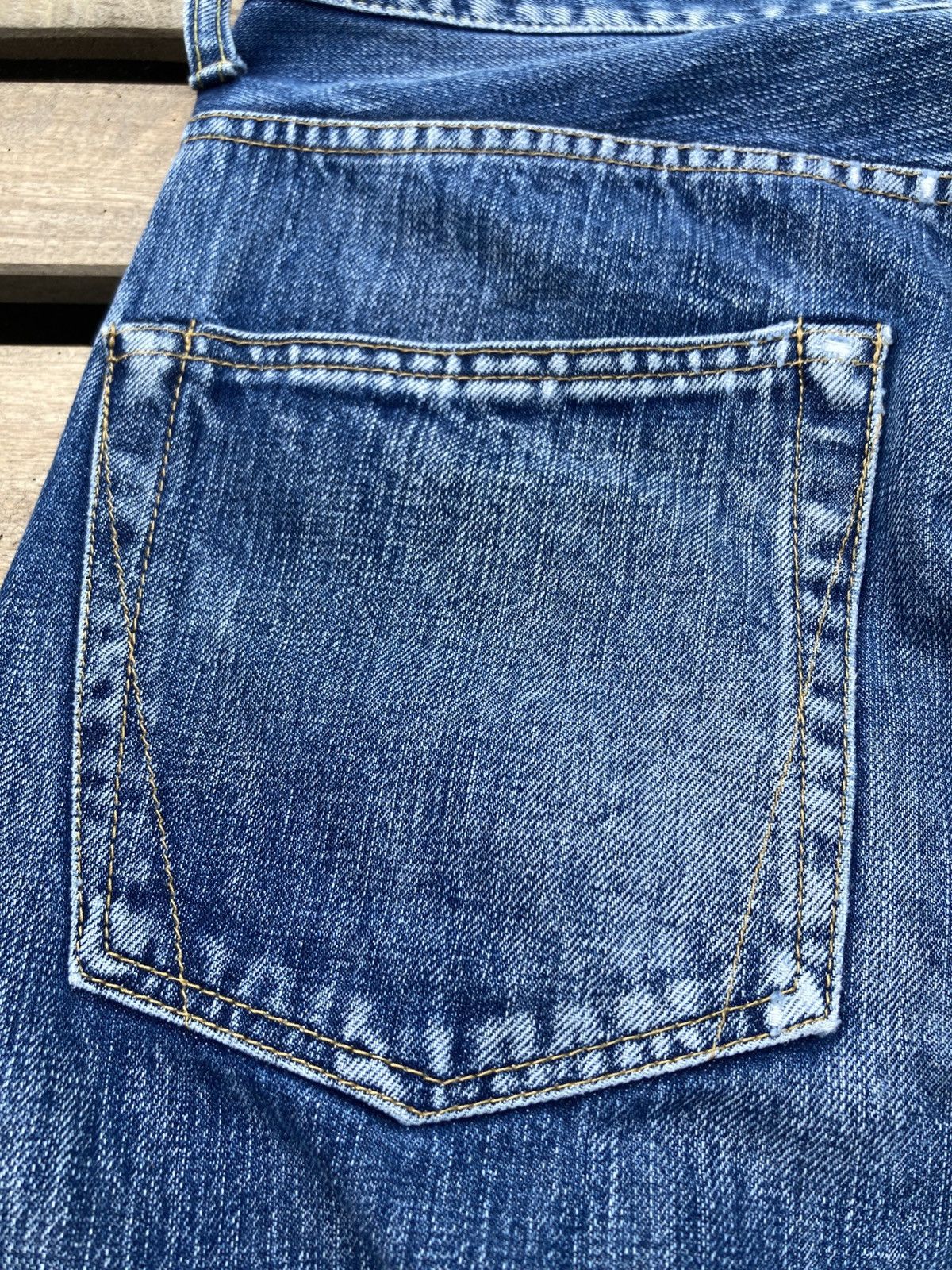 Yohji Yamamoto Yohji Yamamoto Blue Faded Hige Selvedge Denim Jeans Size US 32 / EU 48 - 18 Thumbnail