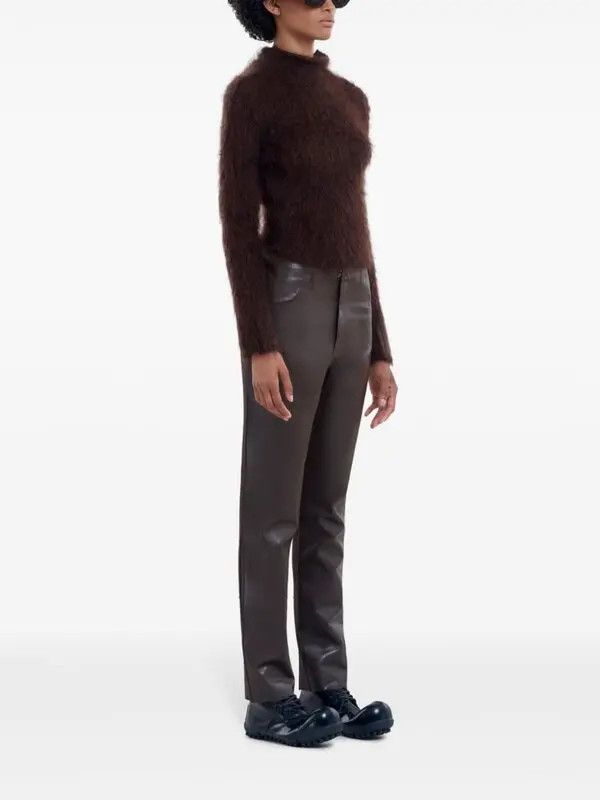 Marni o1w1db11125 Brushed Mohair-Blend Sweater in Brown Size L / US 10 / IT 46 - 3 Thumbnail