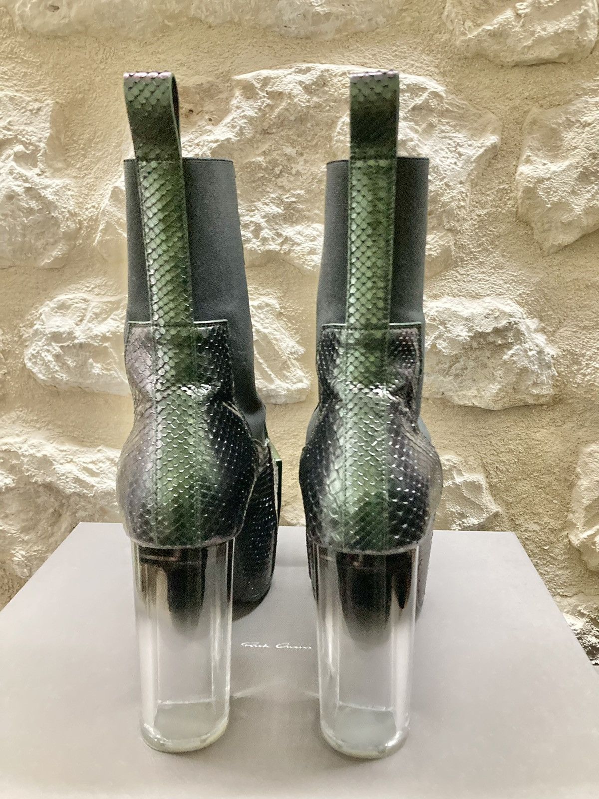 Rick Owens RICK OWENS Iridescent Python Platform Kiss Heels Size US 10 / EU 43 - 5 Thumbnail