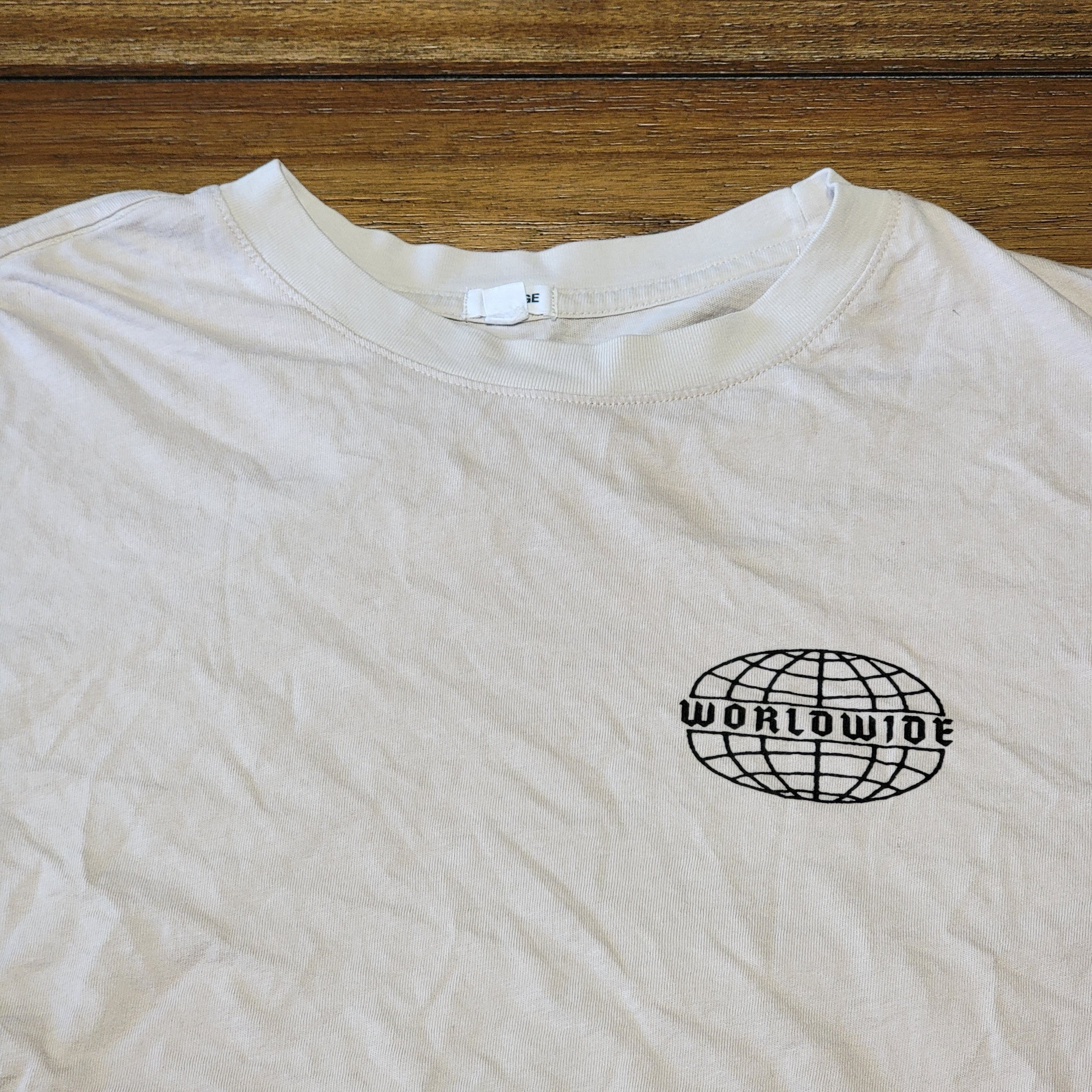 Garage Garage LS Crop Cream Tee "Rhythm Worldwide" - Size Medium Size M / US 6-8 / IT 42-44 - 4 Thumbnail