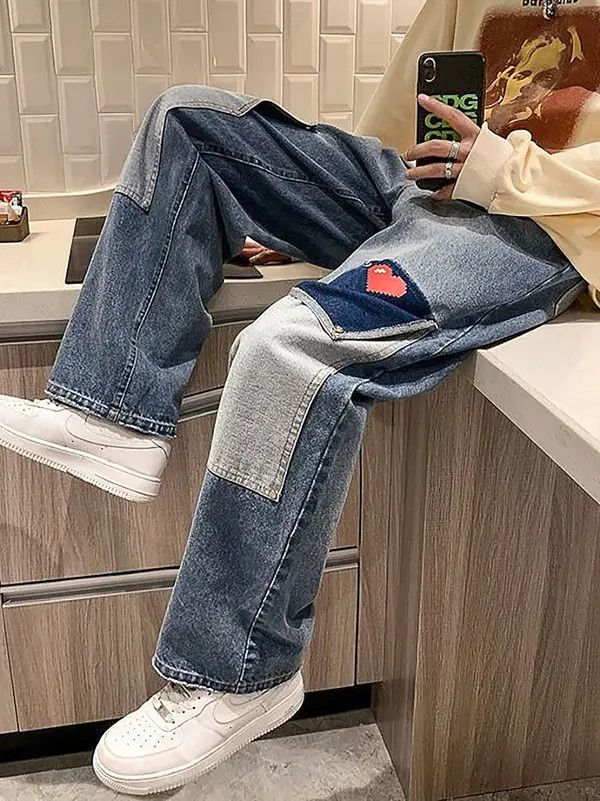 Japanese Brand VIBE Patchwork Multi-Pocket Denim Pants Size US 33 - 5 Thumbnail