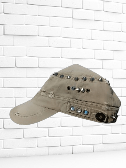 Japanese Brand Vintage Distressed Studded Patrol Cap Size ONE SIZE - 2 Thumbnail