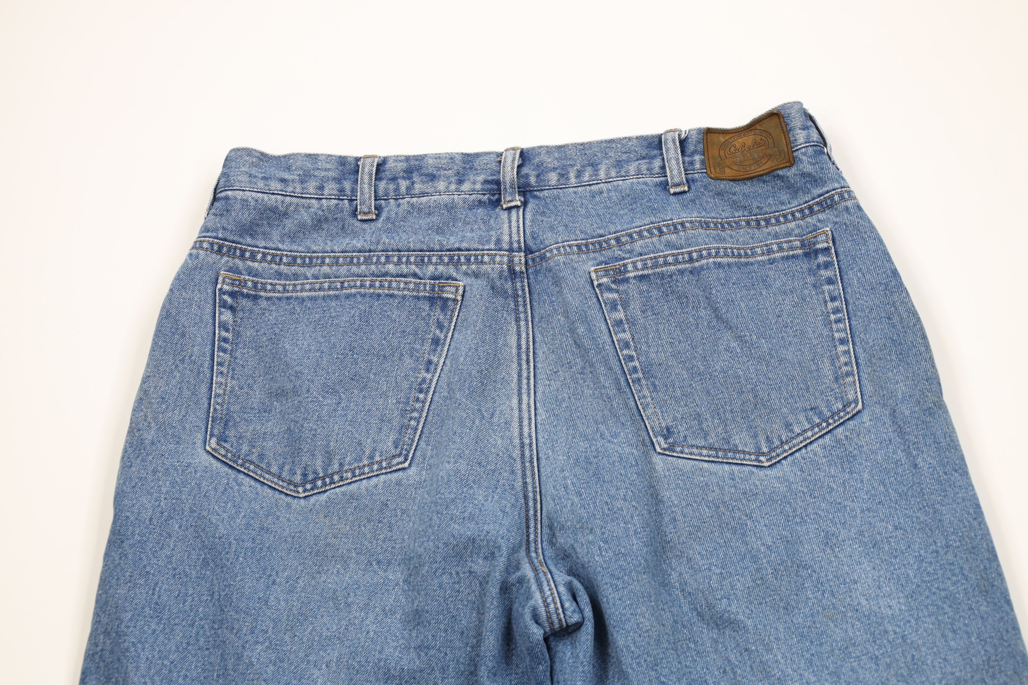 Cabelas Vintage Cabelas Fleece Lined Heavyweight Denim Jeans Blue Size US 36 / EU 52 - 14 Thumbnail