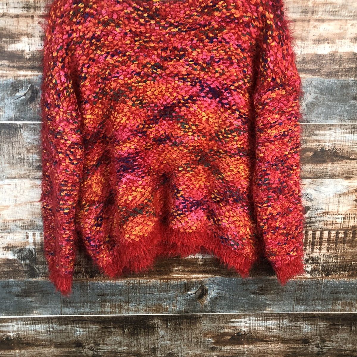 Homespun Knitwear DL Whoo Aa Red Mohair shaggy fur Knitwear #C323 Size M / US 6-8 / IT 42-44 - 14 Thumbnail