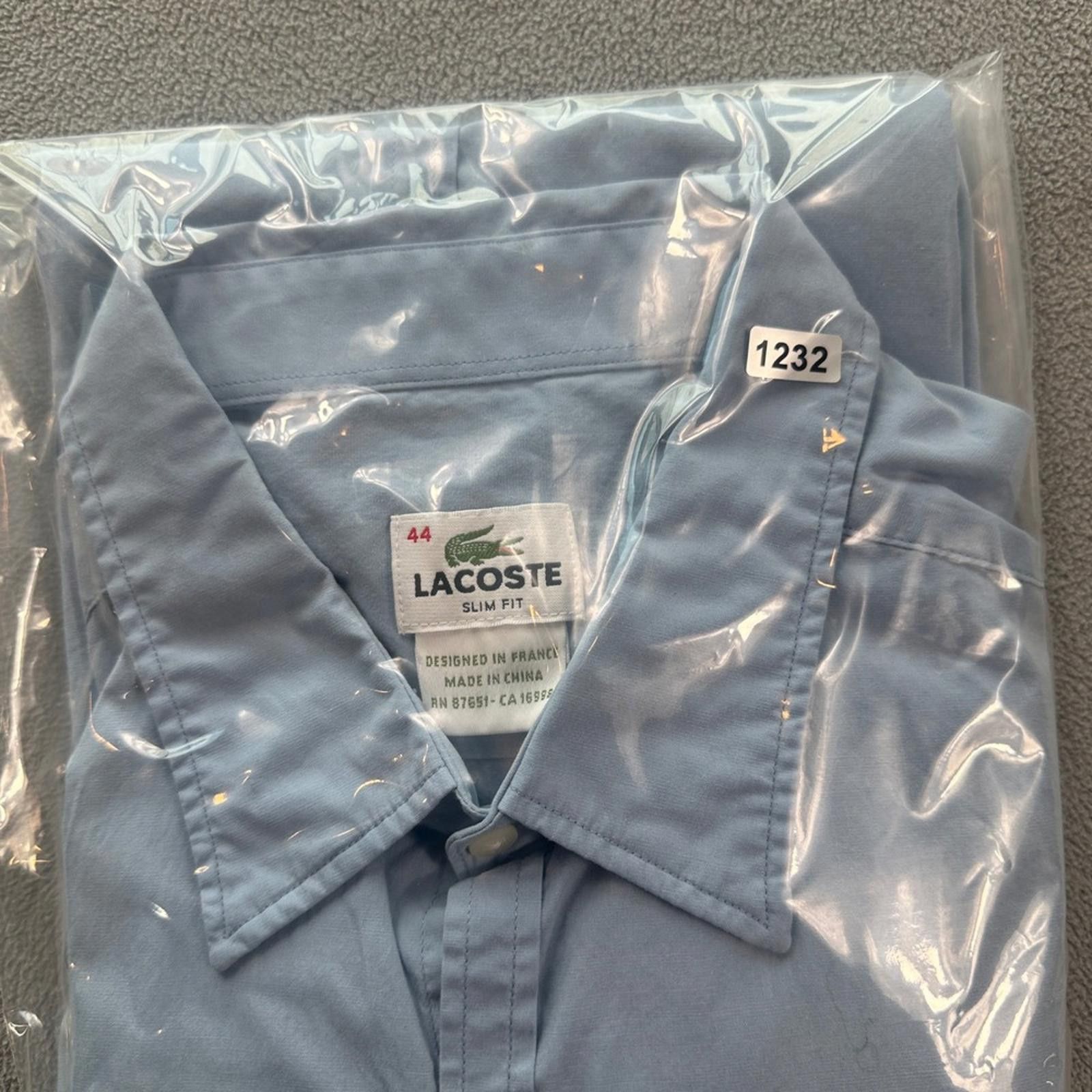 Lacoste Lacoste Button Down Shirt Mens 44 Slim Fit Light Blue Size US L / EU 52-54 / 3 - 9 Thumbnail