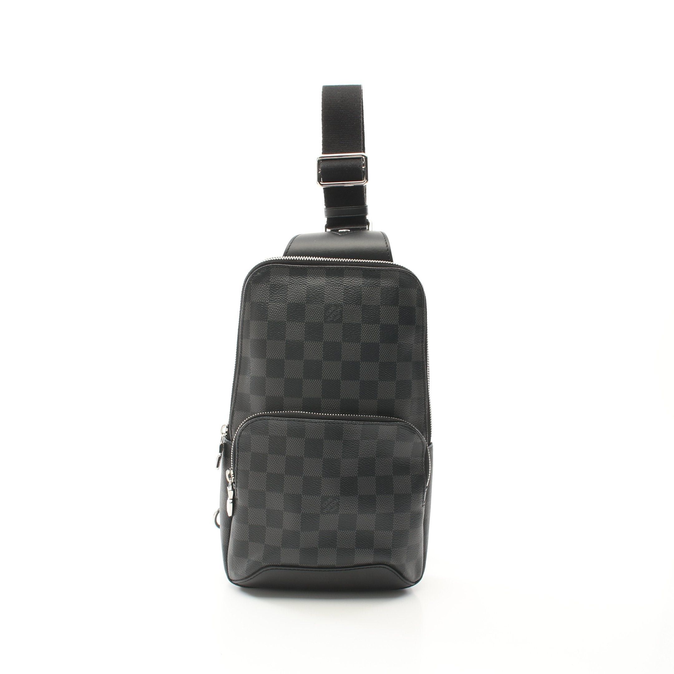 Louis Vuitton Louis Vuitton Avenue Sling Bag Damier Graphite Body Leather Black Size ONE SIZE - 1 Thumbnail