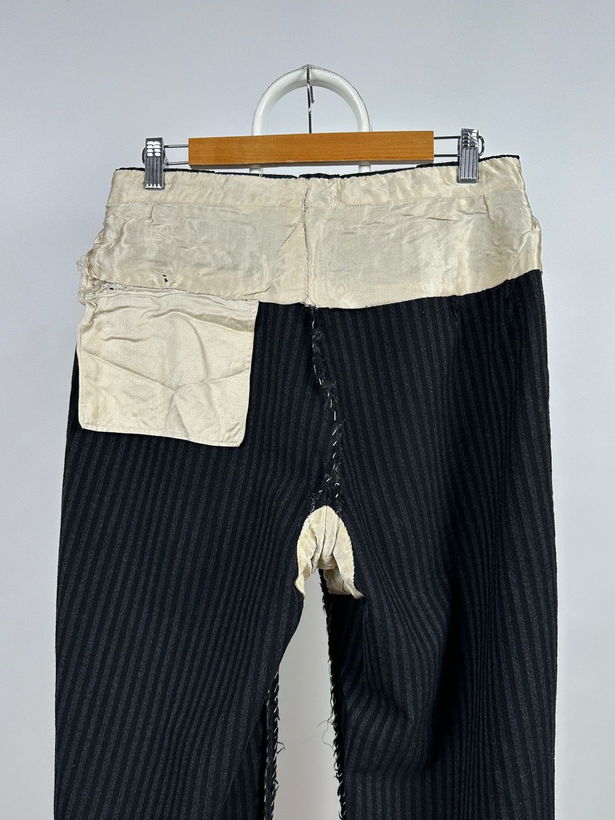 Vintage 1930-50s Antique European Work High Waist Wool Trousers Size US 30 / EU 46 - 20 Thumbnail