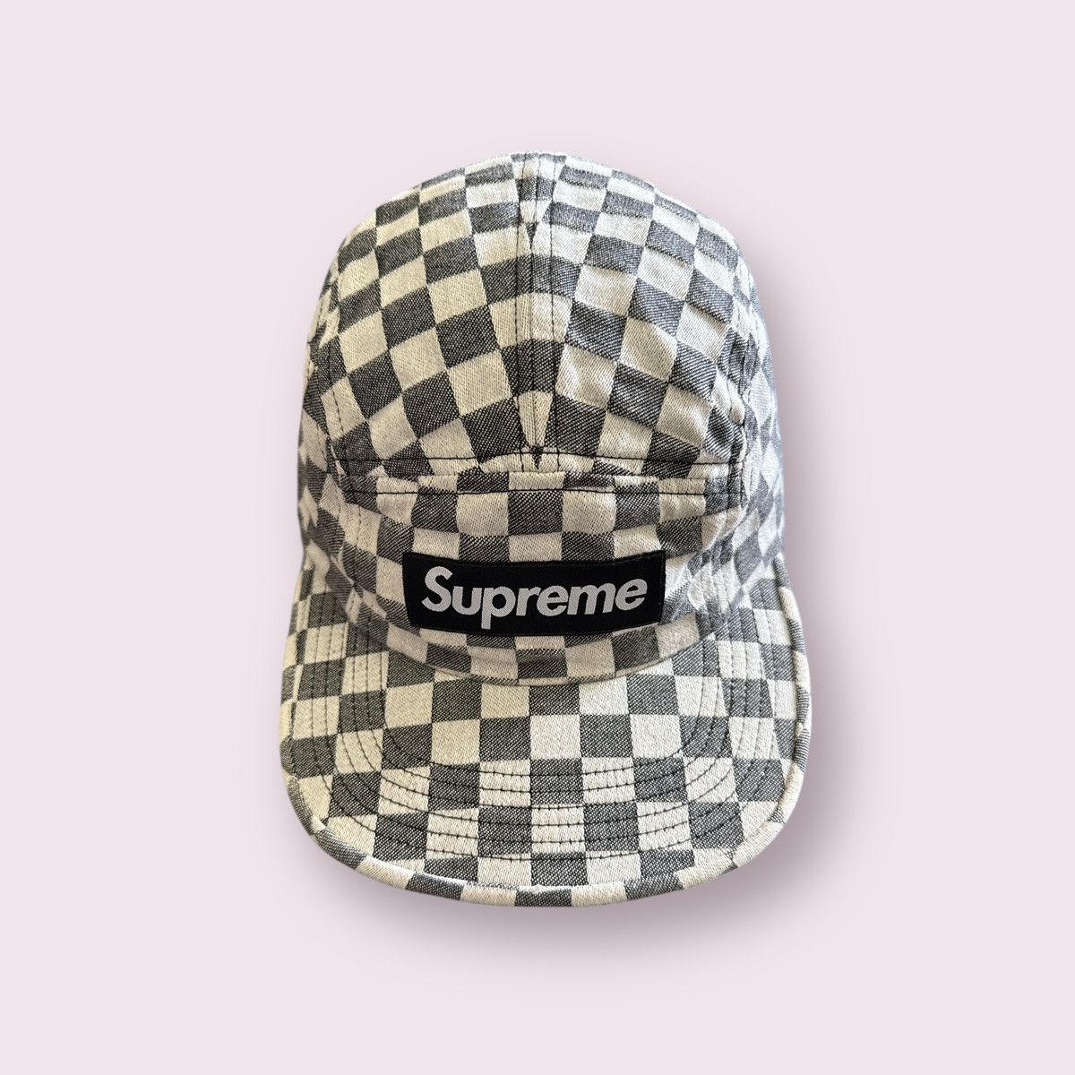 Supreme DEADSTOCK ! Supreme SS18 Black and white Checkered Camp Cap Size ONE SIZE - 1 Thumbnail