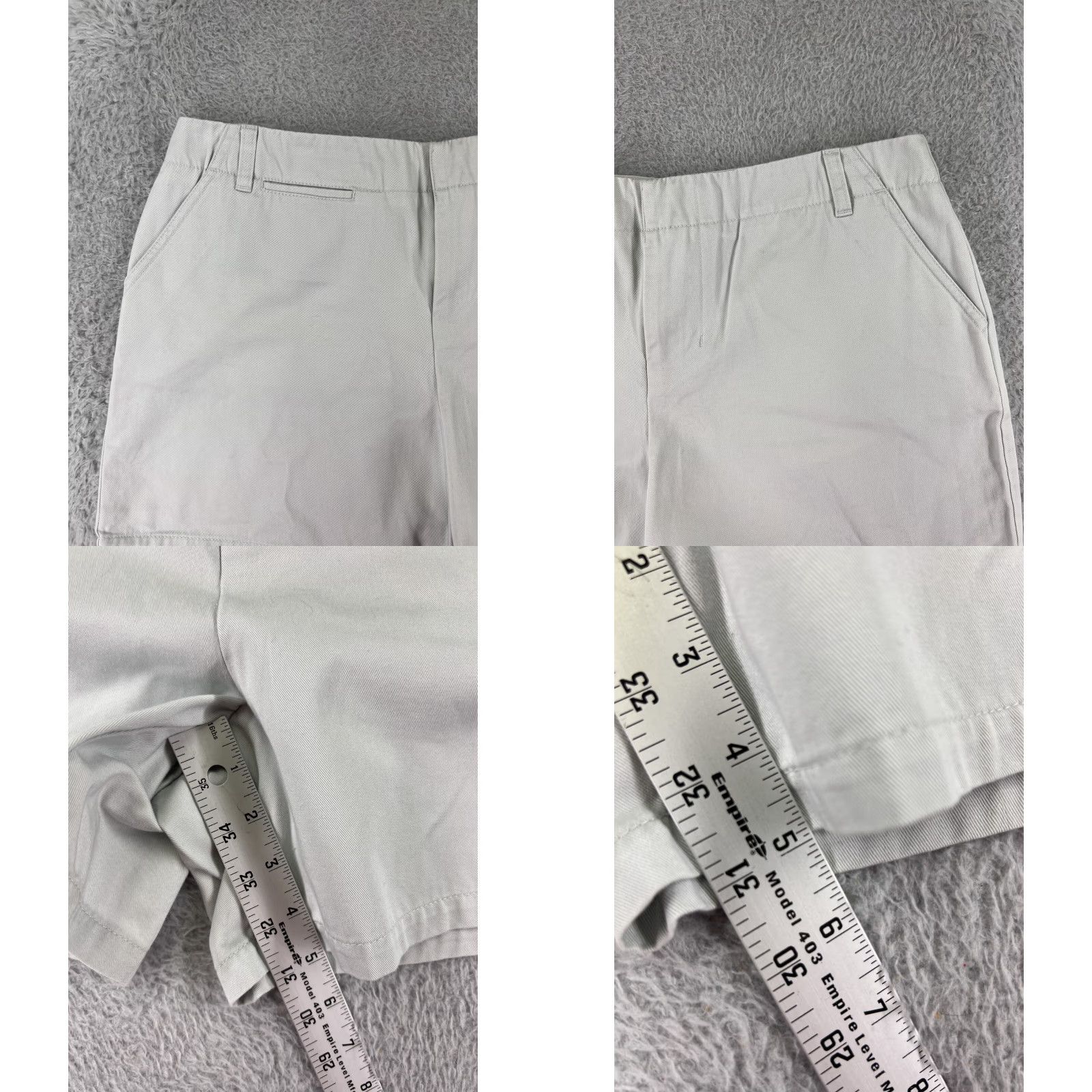 Vintage G.H. Bass & Co. Shorts Womens 6 Gray 100% Cotton Twill Pockets Zip Fly Chino 5-Pocket Design Casual Outdoor Hiking Women Size 28" / US 6 / IT 42 - 8 Thumbnail