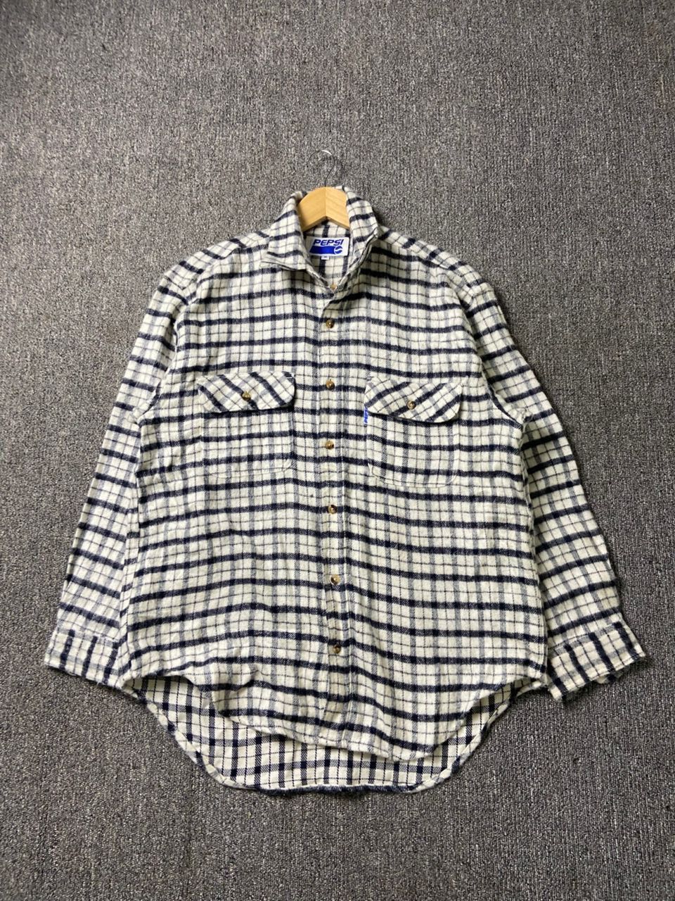 Pepsi Pepsi Brand Wool Checkered Flannel Up Shirts (191) Size US M / EU 48-50 / 2 - 1 Thumbnail