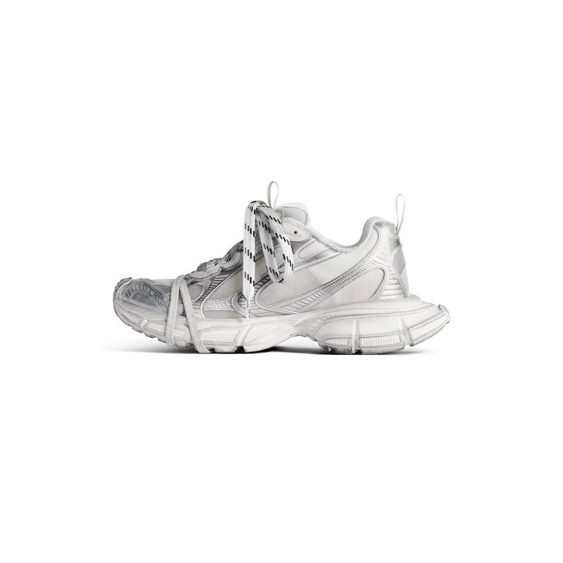 Balenciaga o1bcso1str0325 3XL Summer Mesh Sneakers in White/Grey Size US 9 / EU 42 - 4 Thumbnail