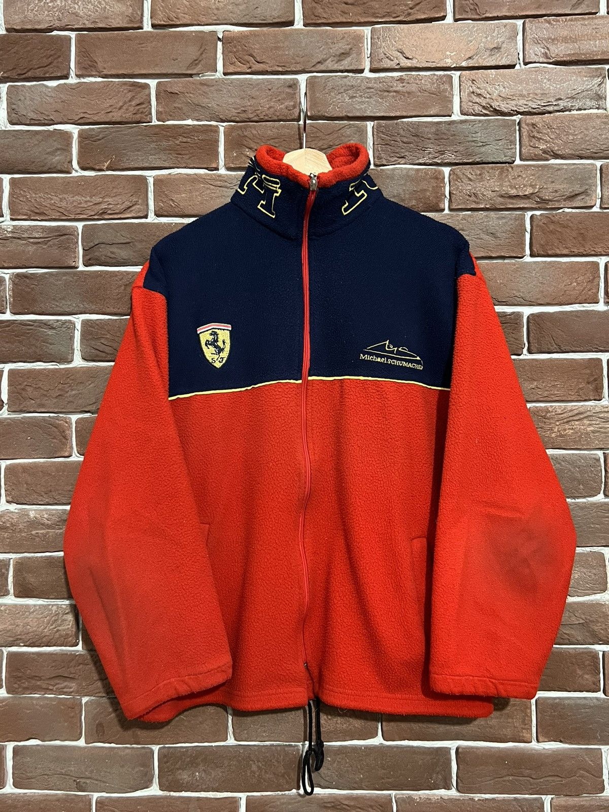 Ferrari Vintage 90s Ferrari Michael Schumacher Nascar Fleece Medium Size US M / EU 48-50 / 2 - 1 Thumbnail