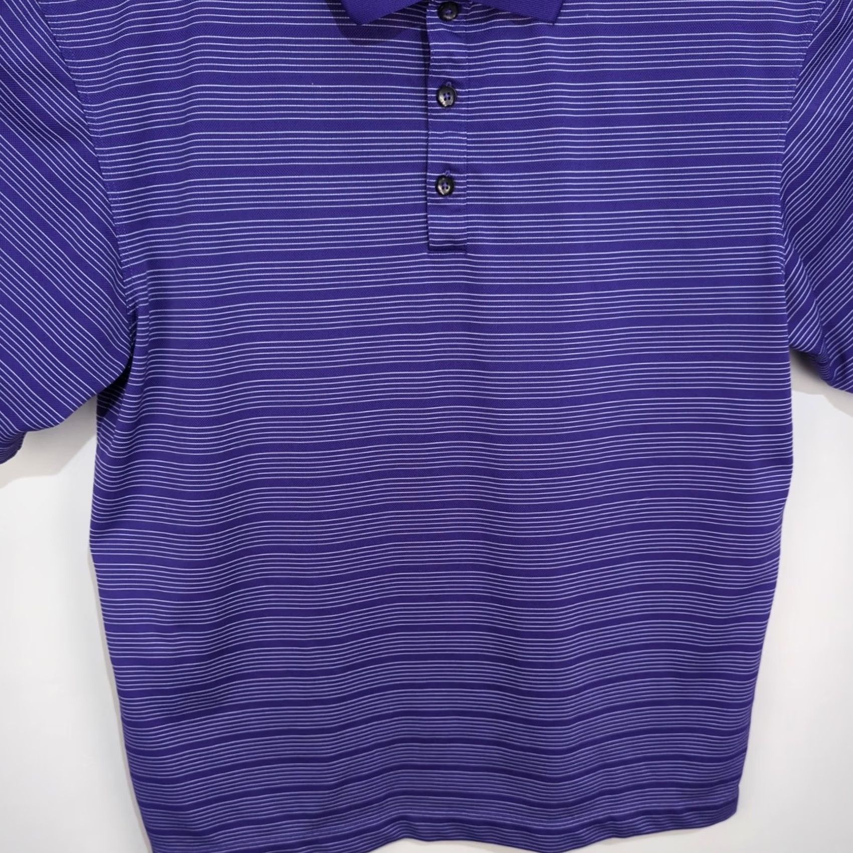 Nike Nike Golf Polo Shirt Mens Dri-Fit Short Sleeve Purple Striped M 274038 Size US M / EU 48-50 / 2 - 5 Thumbnail