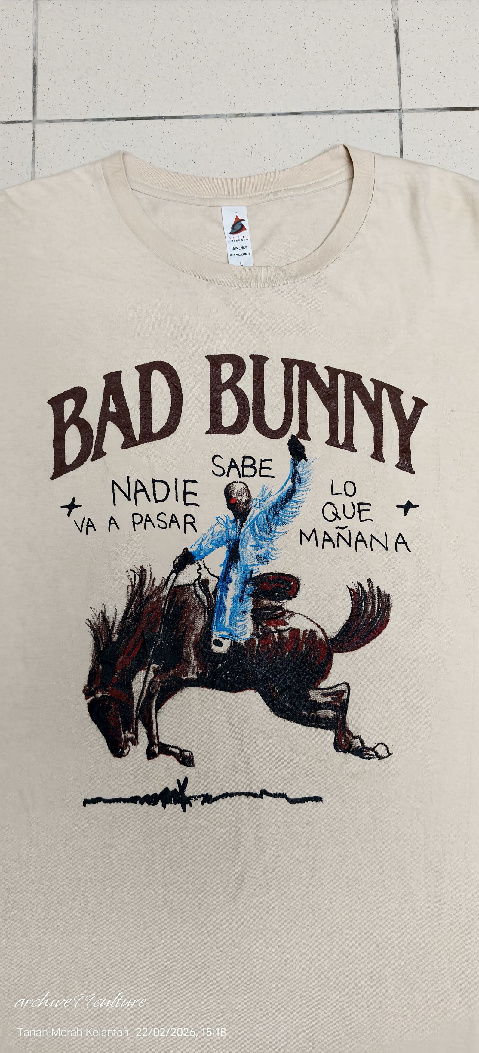 Other Bad Bunny "Most Wanted Tour" 2024 LS Official Merch Size US L / EU 52-54 / 3 - 7 Thumbnail