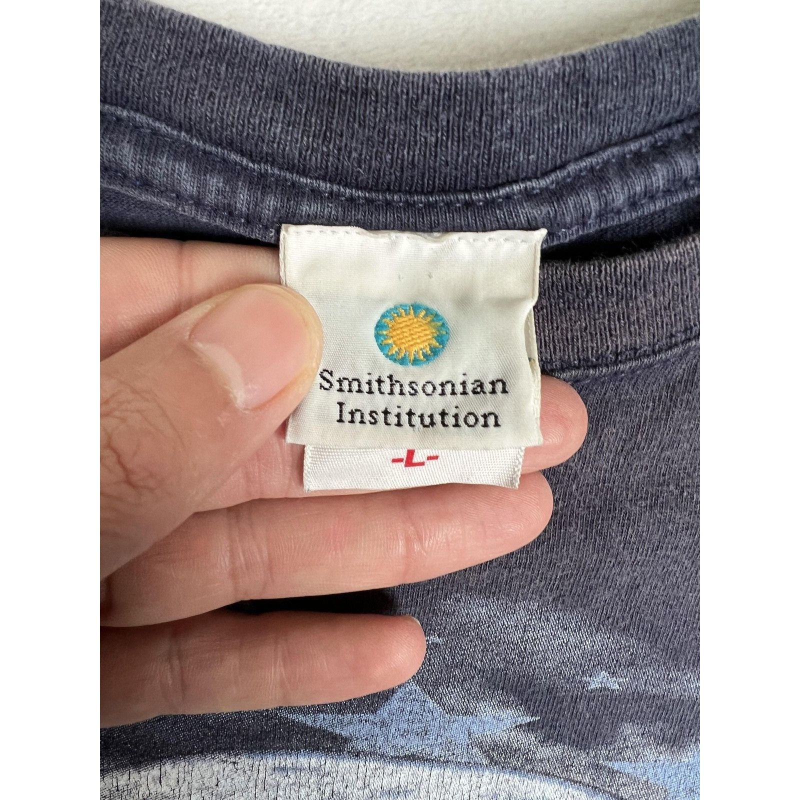 Other Vintage Smithsonian Washington DC Shirt Mens Large Navy Blue Size US L / EU 52-54 / 3 - 7 Thumbnail