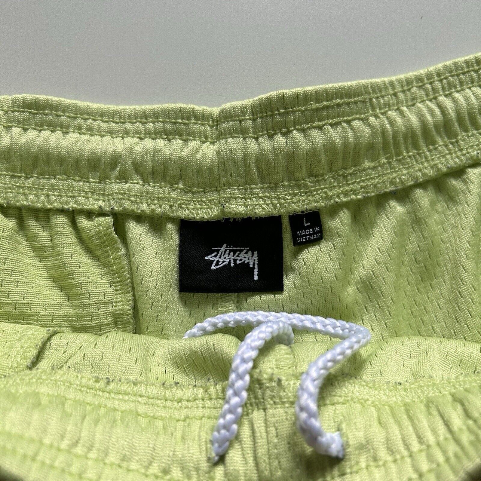 Stussy Stussy Big Basic Logo Graphic Mesh Shorts Neon Green Large Size US 34 / EU 50 - 3 Thumbnail
