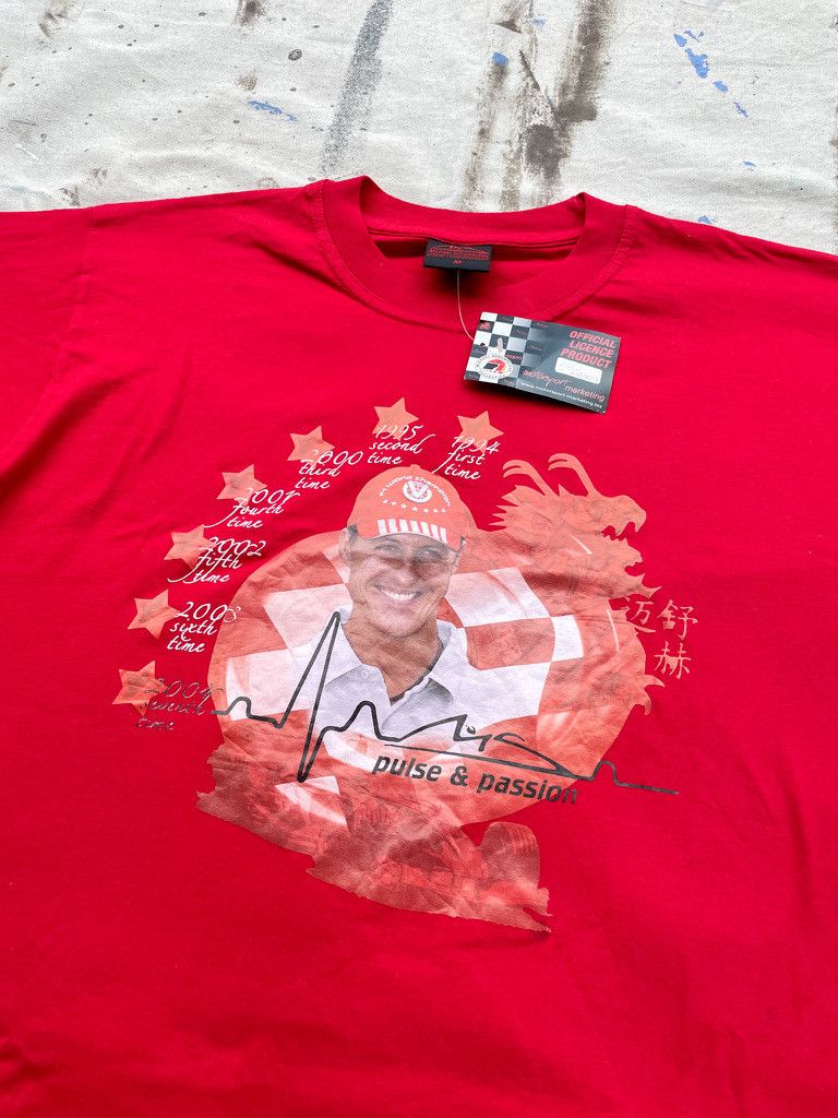 Vintage Y2K Michael Schumacher 7- Time F1 World Champion T- Shirt Size US M / EU 48-50 / 2 - 4 Thumbnail